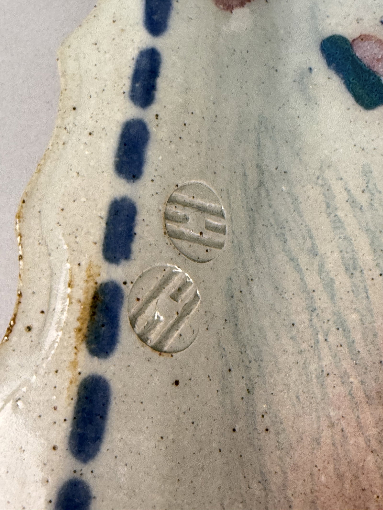 Signed Postmodern Memphis Style Studio Ceramic Square Bowl - 4