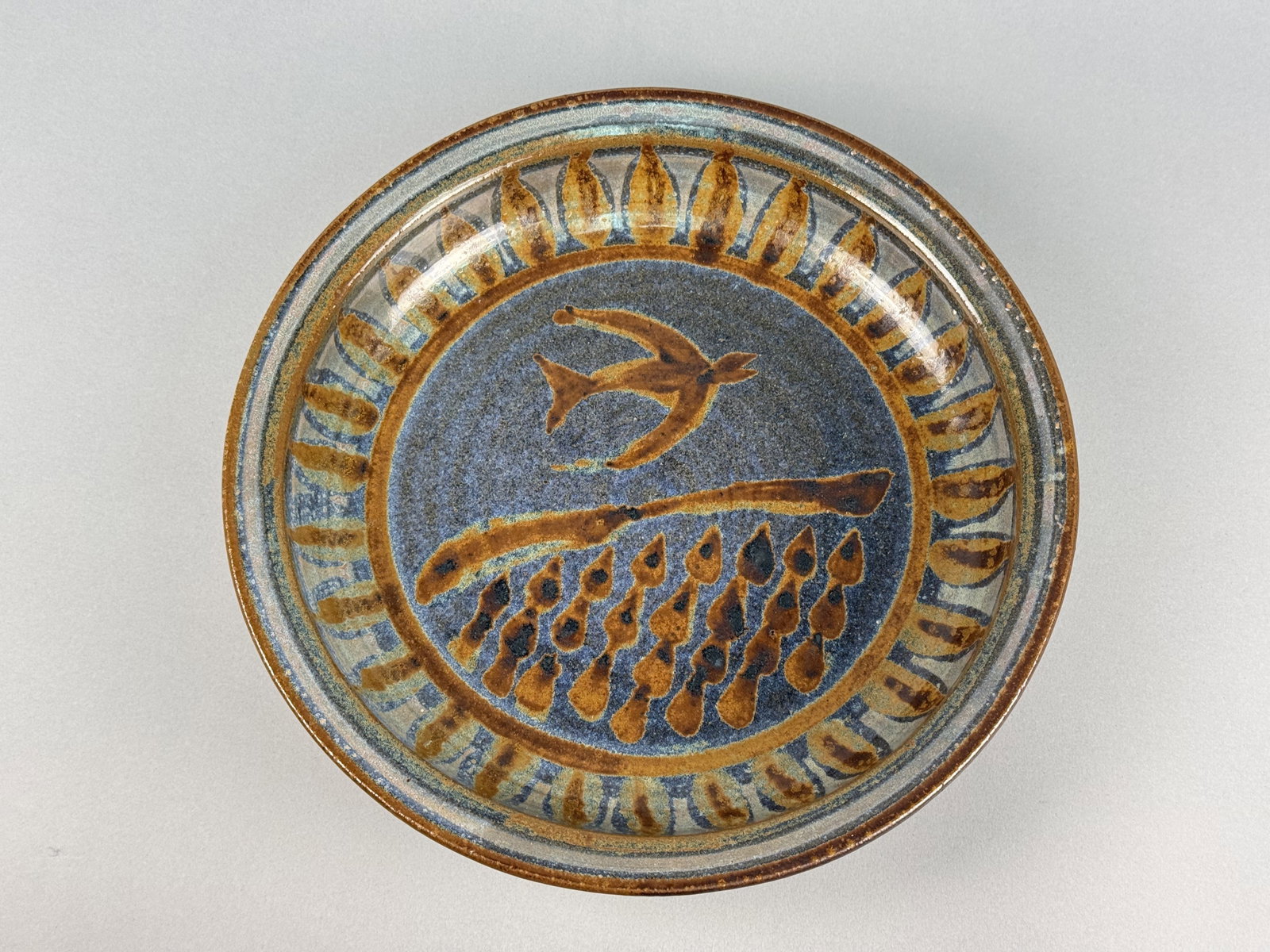Large Studio Pottery Stoneware Charger in the Spanish Style (1 of 6)