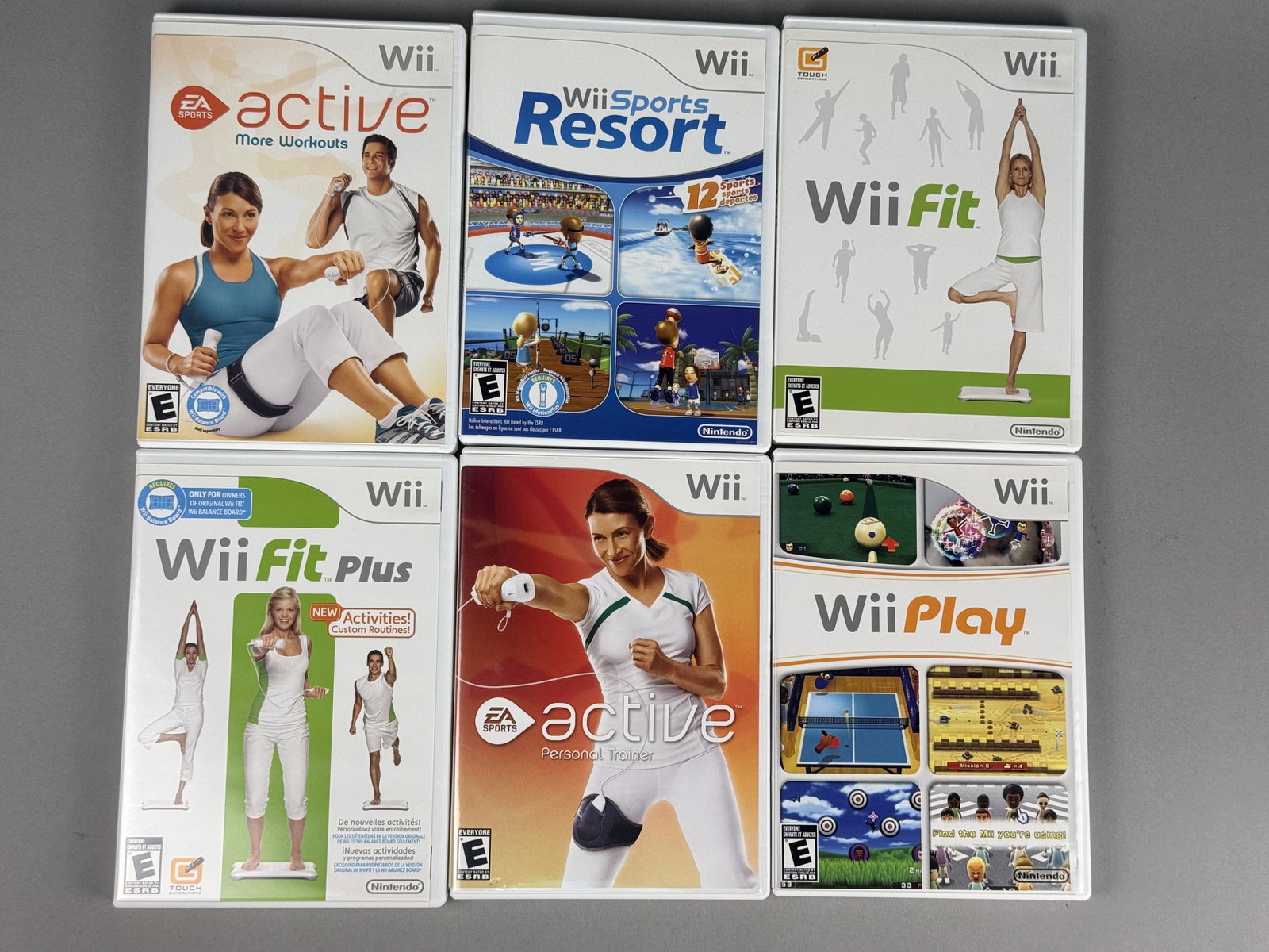 Six Nintendo Wii Video Games Inc Wii Sports Resort & Wii Fit Plus (1 of 6)