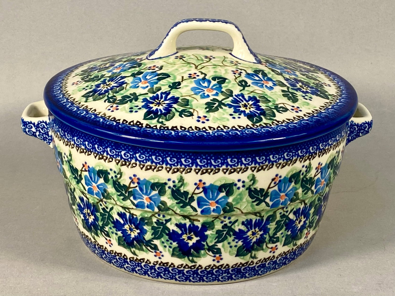 Ceramika Artystyczna Hand Painted Stoneware Lidded Casserole by D. Skiba (1 of 5)