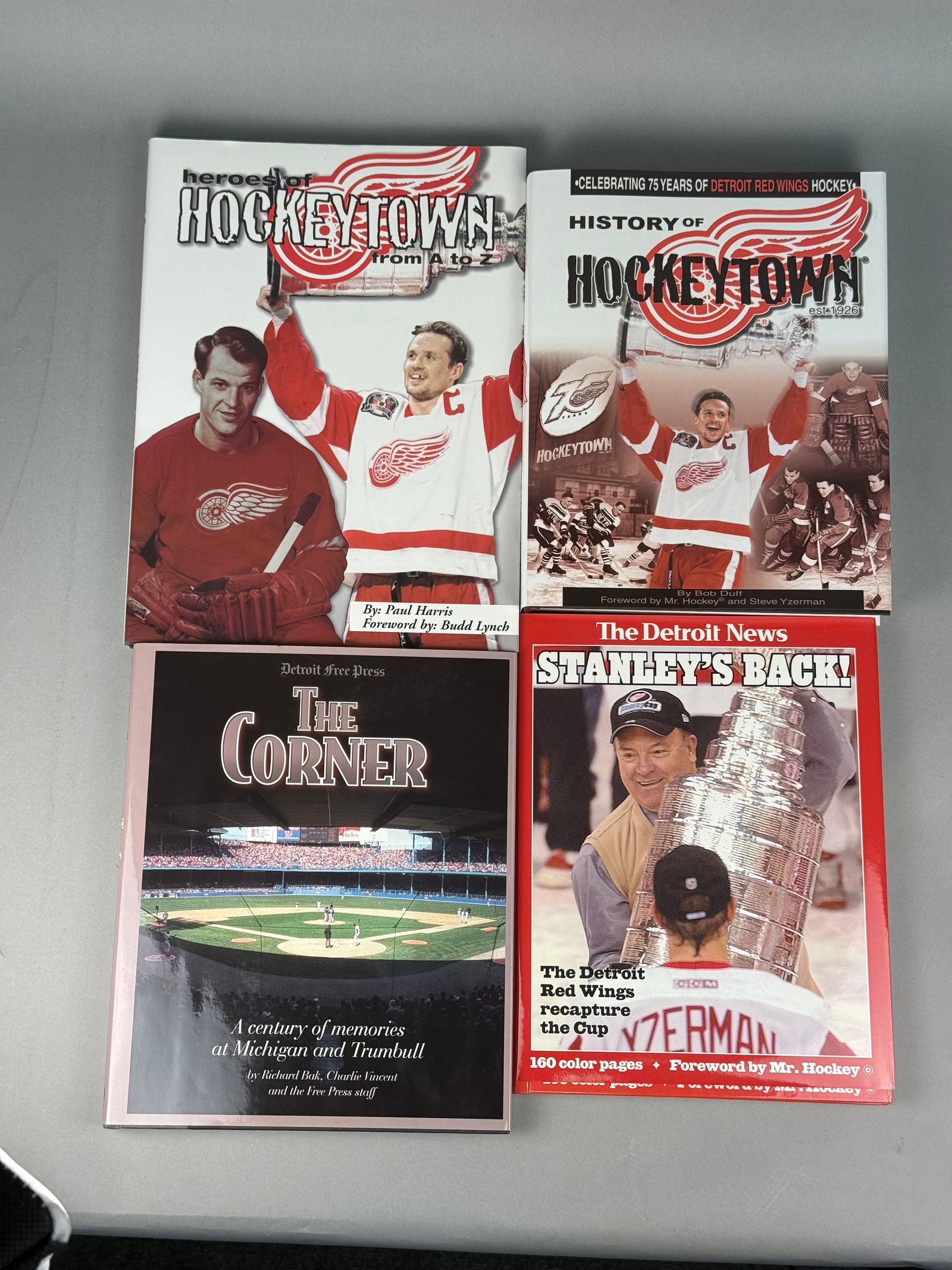 Detroit Red Wings & Tiger Stadium Books Inc Mickey Redmond and Scotty Bowman Signatures: The group includes History of Hockeytown: Celebrating 75 Years of Detroit Red Wings Hockey by Bob Duff, copyright 2002 by Olympia Entertainment Inc. (ISBN 0-9664120-1-X); Stanley's Back! The Detroit