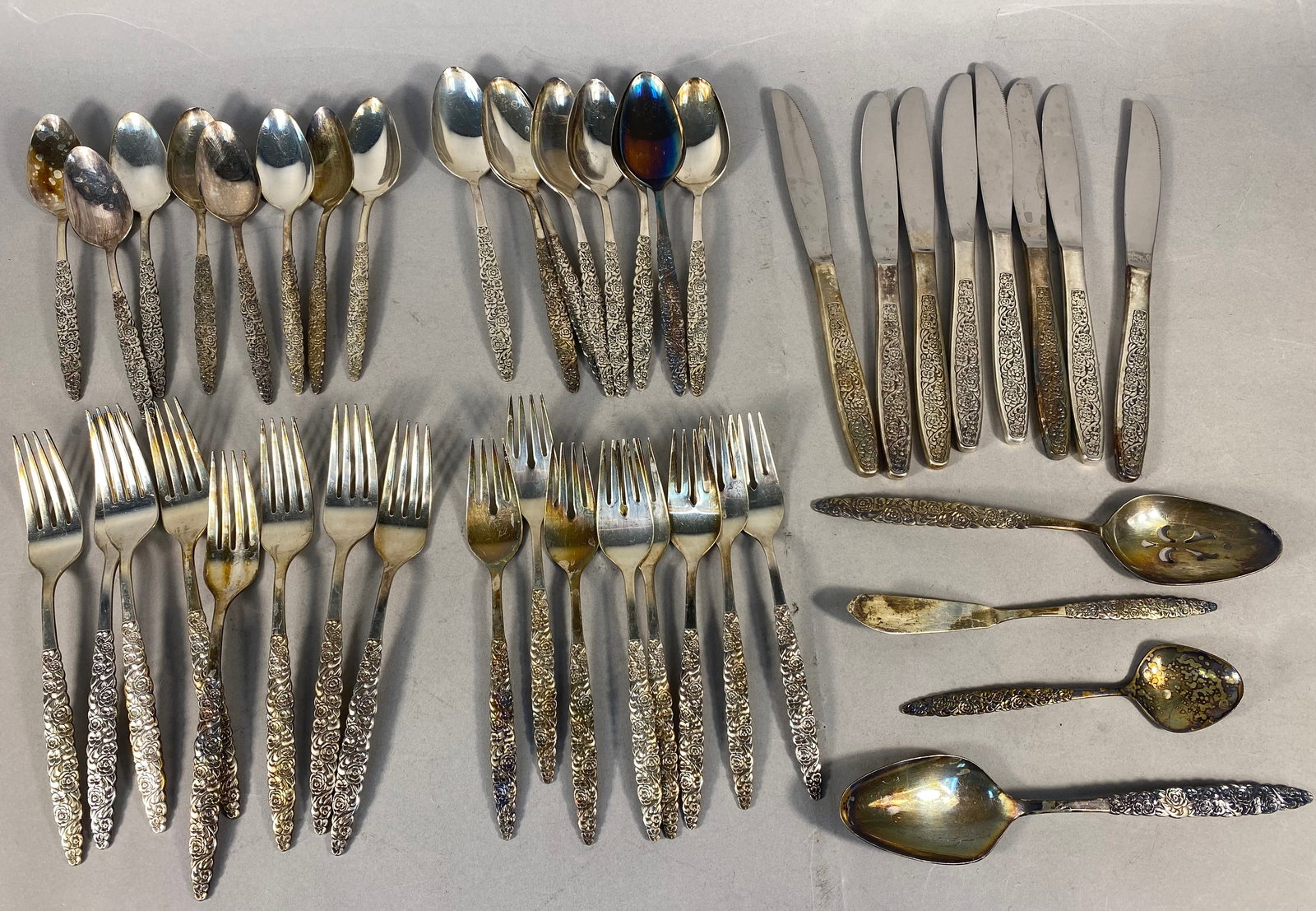 Wm. Rogers and Son Victorian Rose Silver-Plated Flatware (1 of 9)