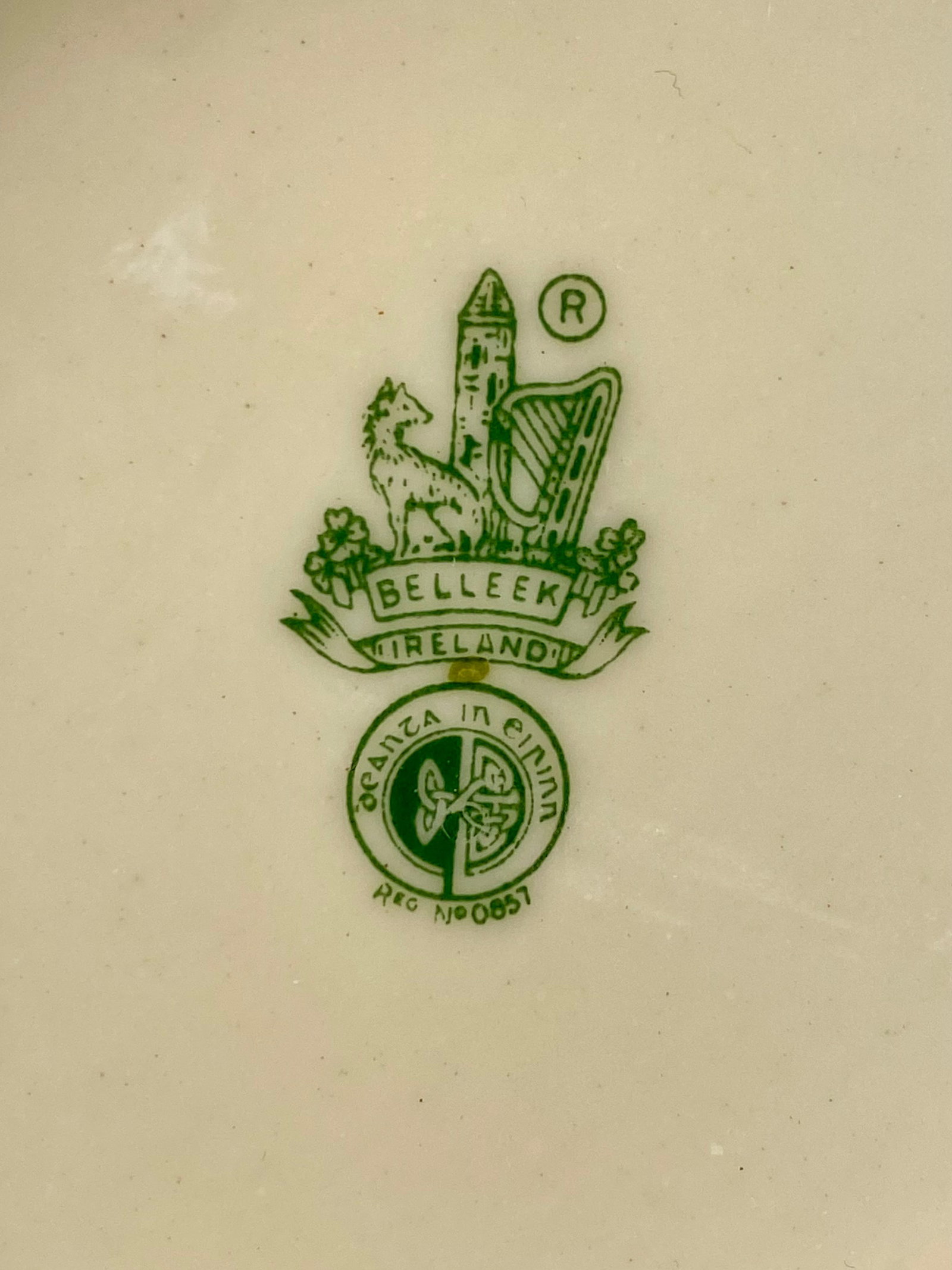 Irish Belleek Shamrock Pattern Porcelain Tableware - 12