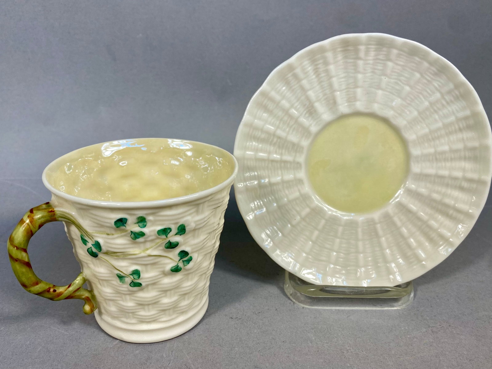 Irish Belleek Shamrock Pattern Porcelain Tableware - 2
