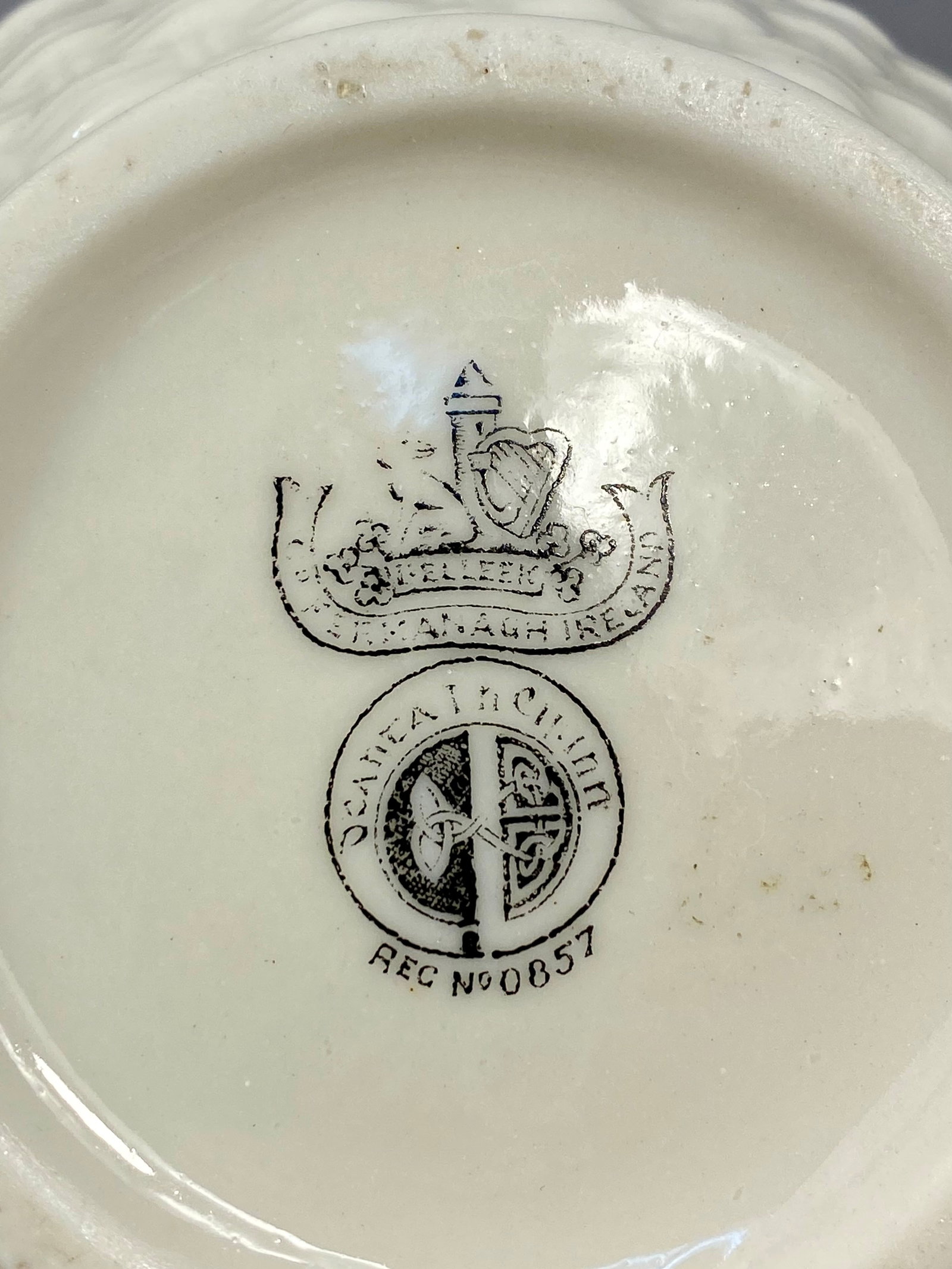 Irish Belleek Shamrock Pattern Porcelain Tableware - 9