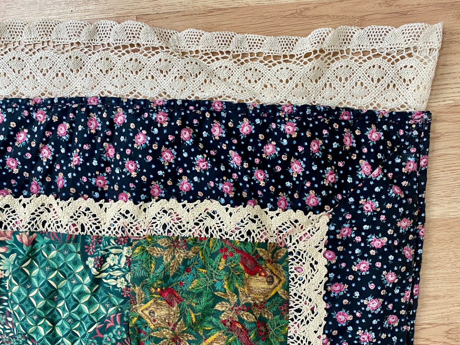 Vintage Handmade Patchwork Scrap Quilt - 2