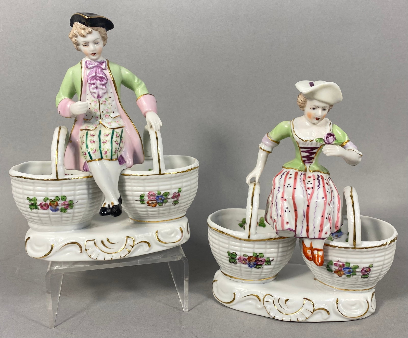 A Pair of Andrea by Sadek Porcelain Double Salt Cellars (1 of 12)