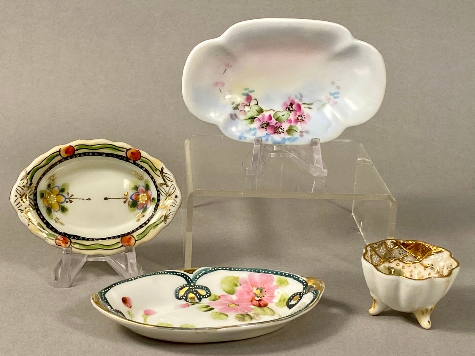 Four Hand Painted Japanese Porcelain Dishes (1 of 8)
