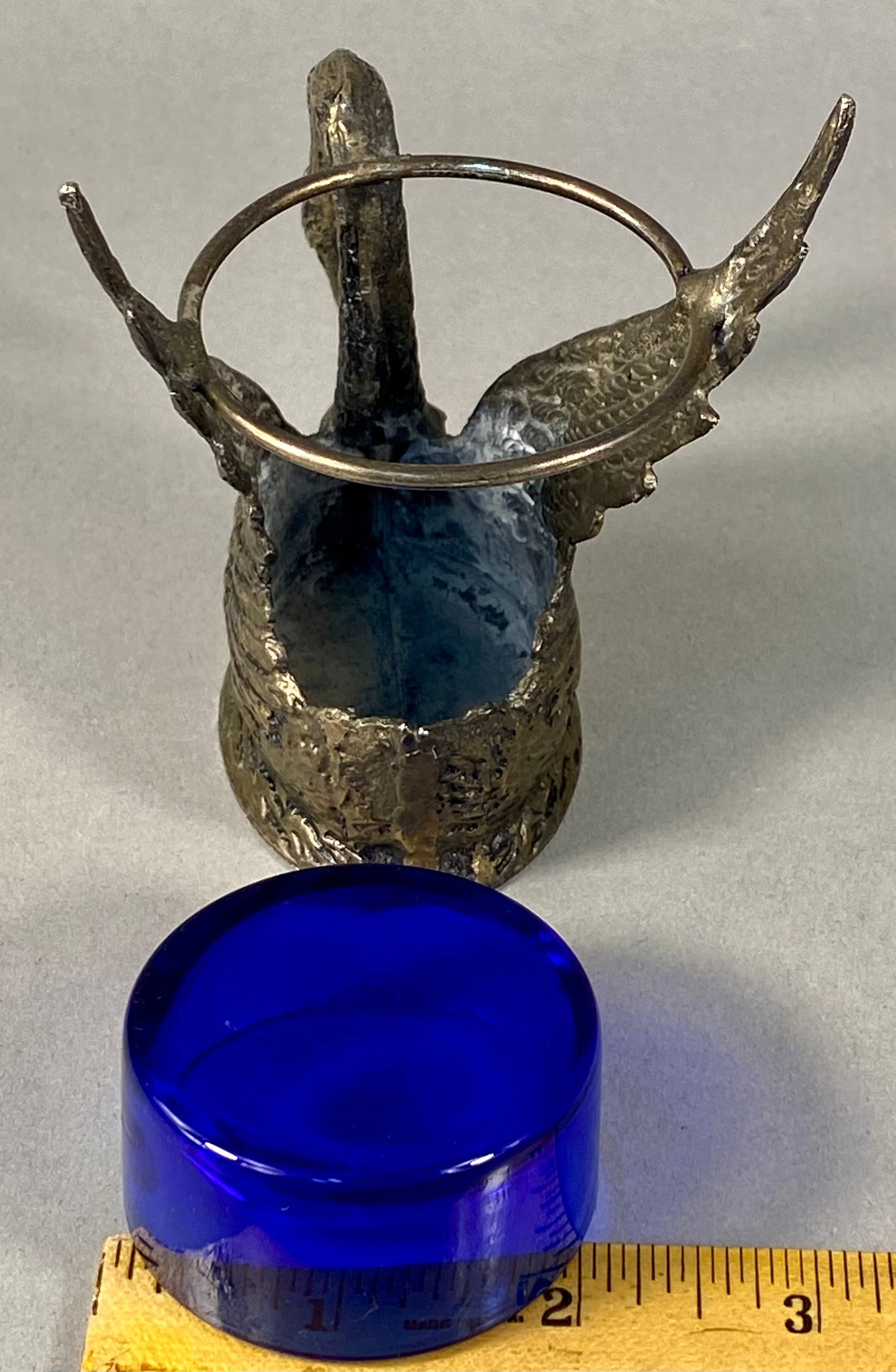 Two Decorative Metal Salt Cellars - 4
