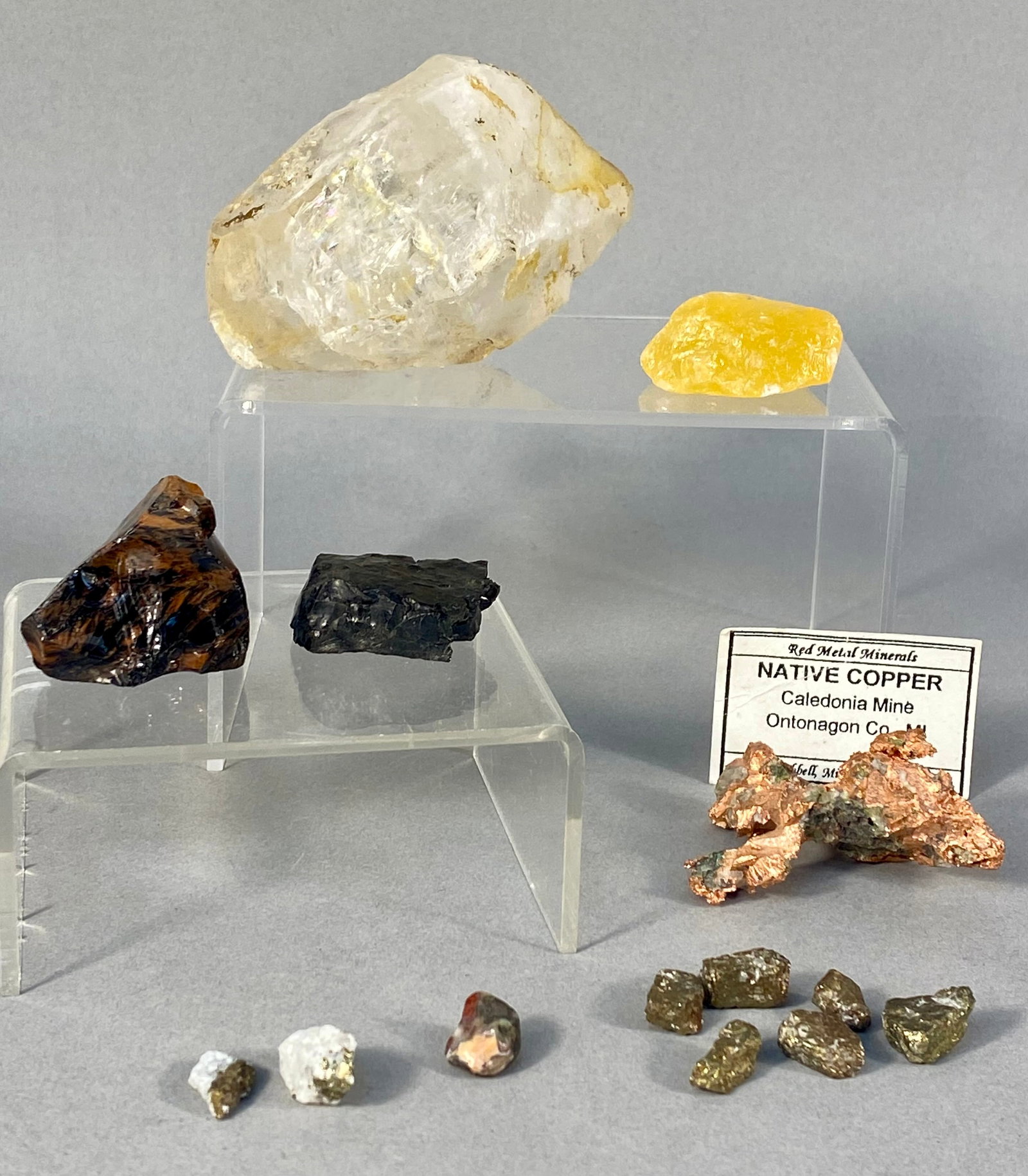 Mineral Specimens Inc Native Copper & Large Quartz Crystal (1 of 10)