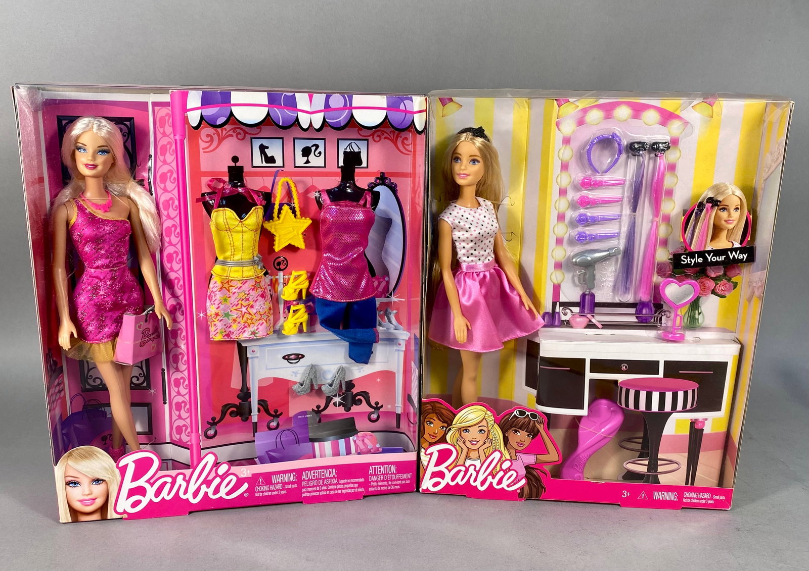 Mattel Barbie Doll Playsets Inc 2011 Fashionistas Fab Life & 2016 Style Your Way (1 of 6)