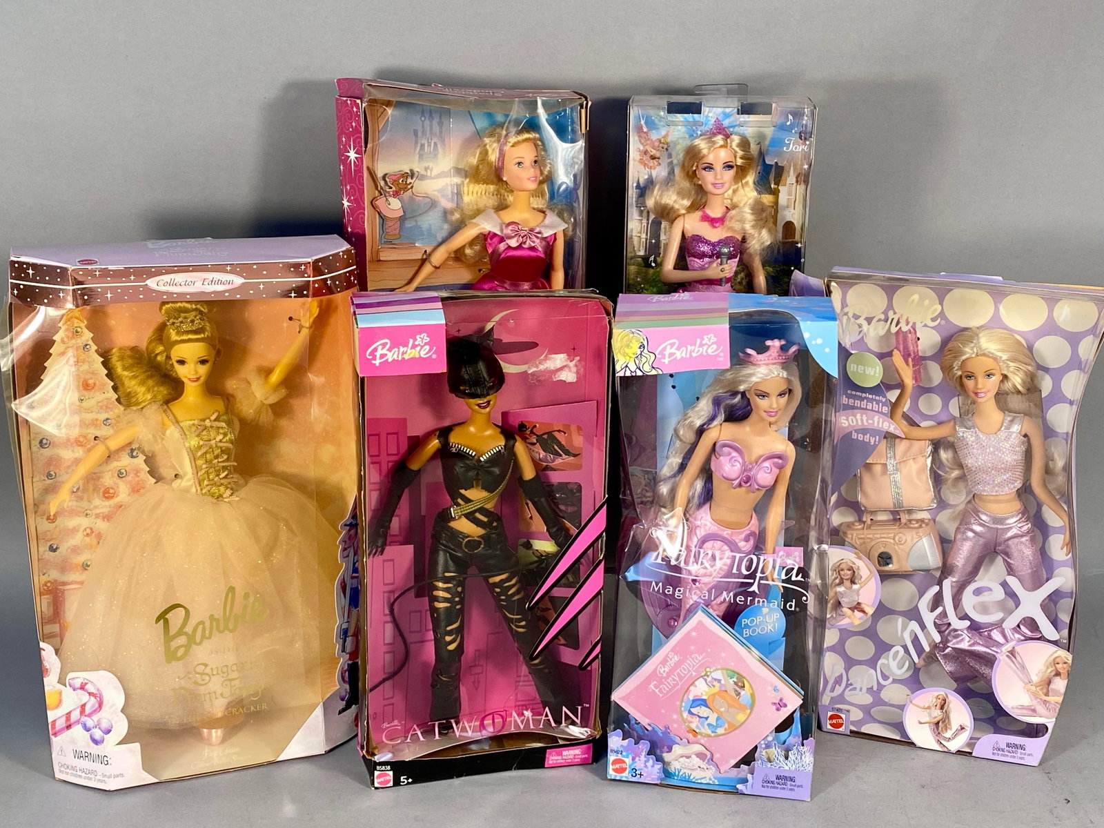 A Collection of Six Mattel Barbie Dolls in Original Packaging (1 of 14)