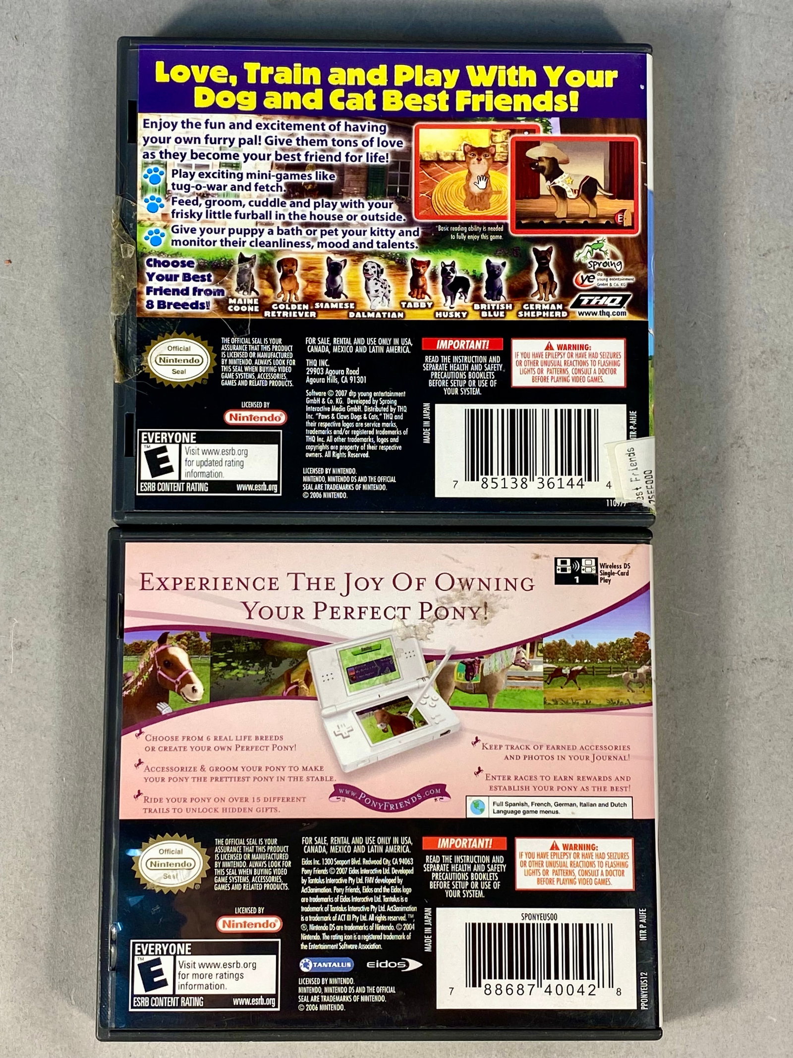Three Nintendo DS Pet Simulation Video Games - 5