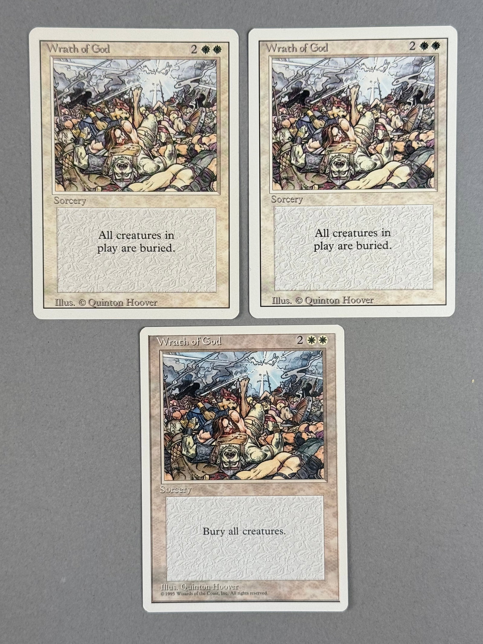 3 Magic The Gathering Wrath of God Revised and Fourth Ed (1 of 7)