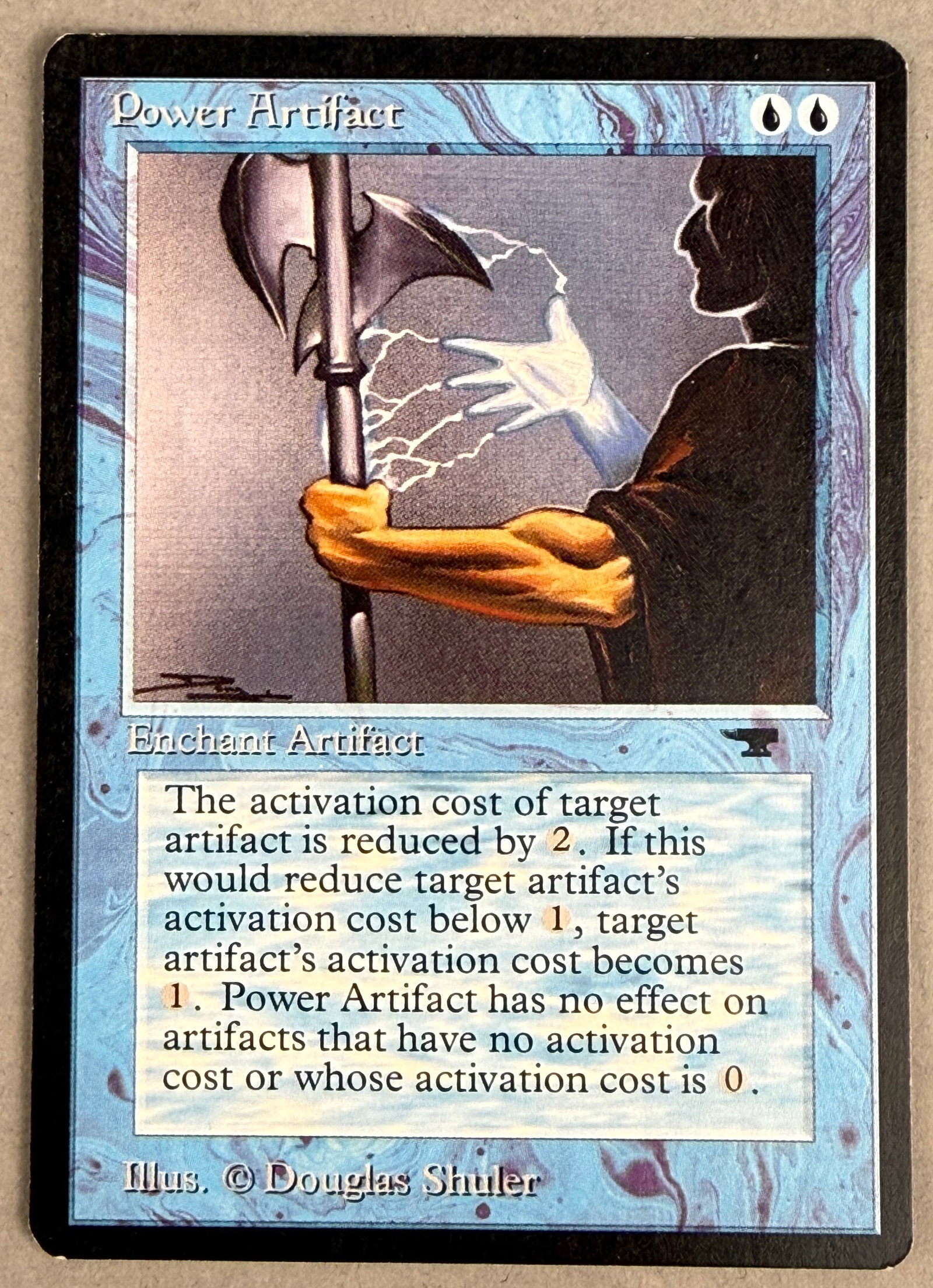 Magic The Gathering Power Artifact Antiquities: This is a single Magic: The Gathering trading card titled Power Artifact from the Antiquities expansion set, released in 1994. Dimensions: 2.5 inches x 3.5 inches The card is in ungraded, raw conditio