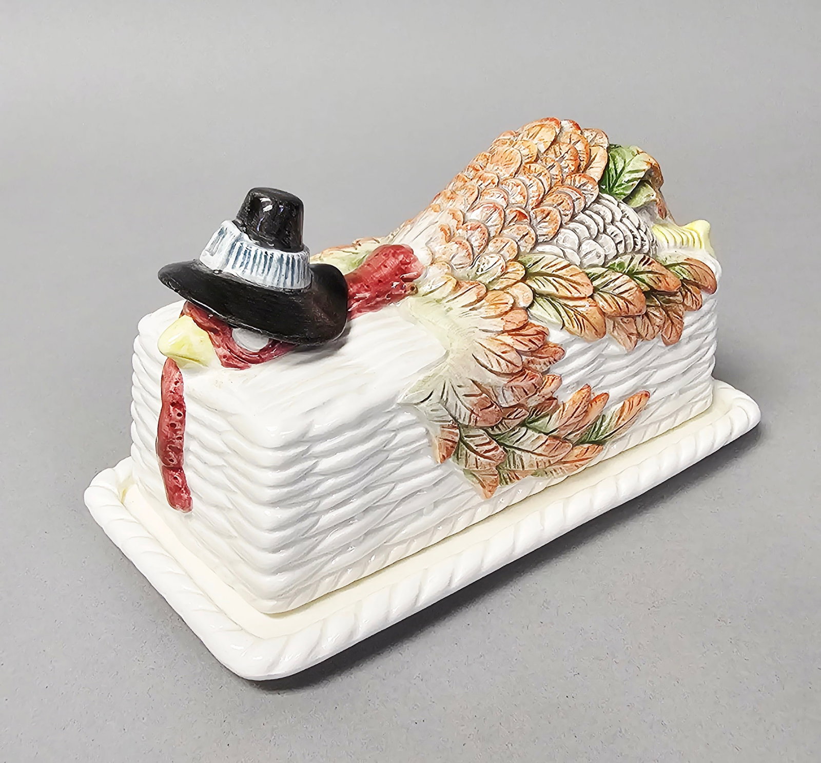 Fitz and Floyd Pilgrim's Progress Stick Butter Dish (1 of 10)