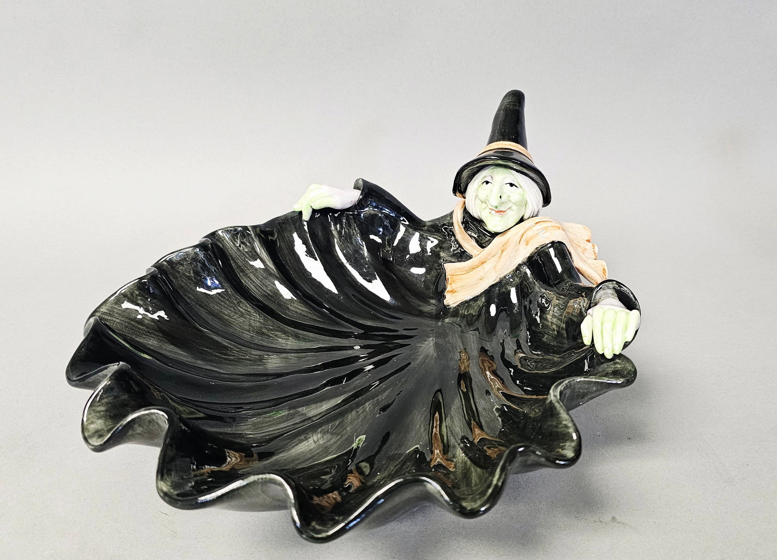 Fitz & Floyd Ceramic Witch Server, 1987 (1 of 9)