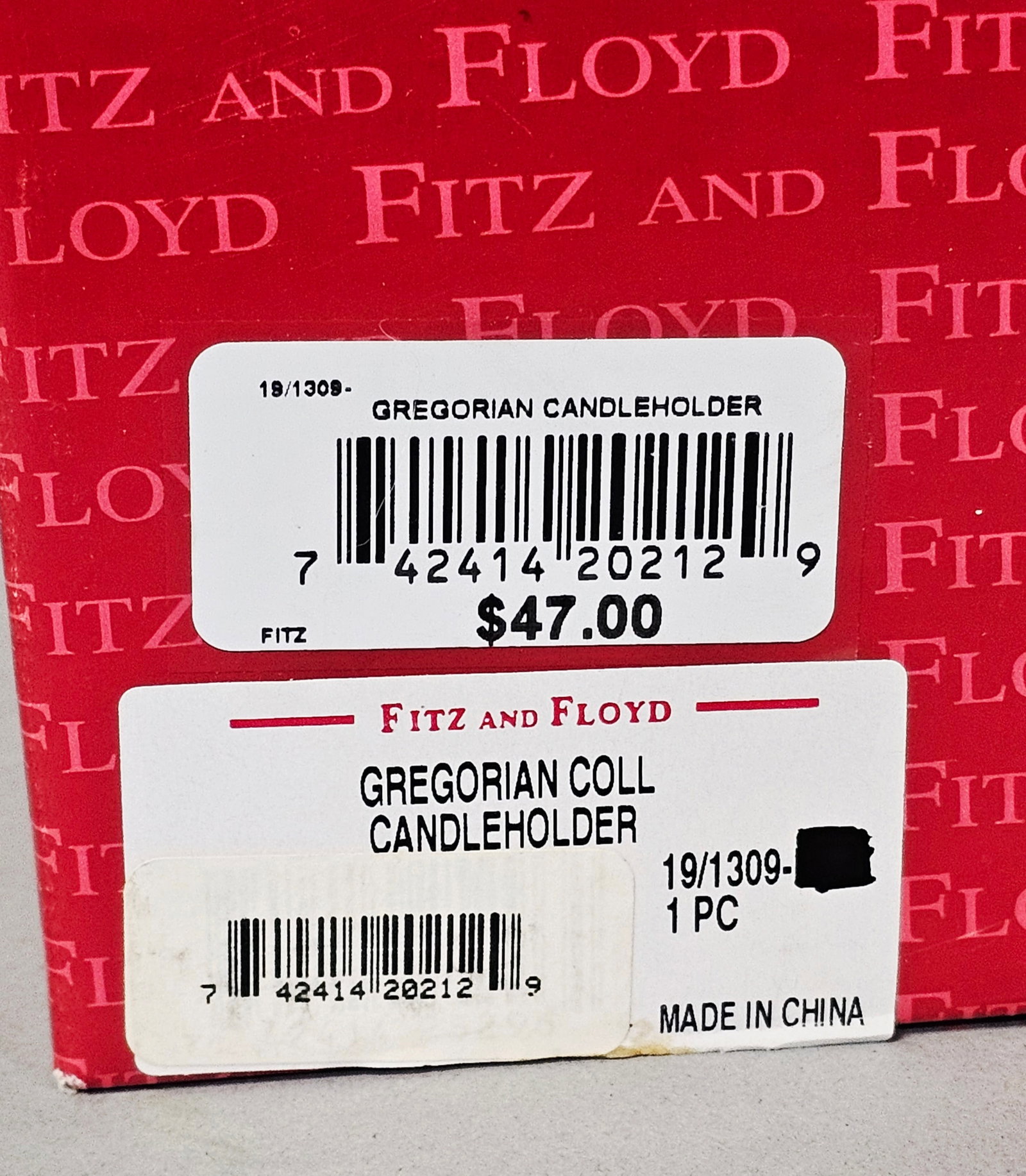 Fitz and Floyd Classics Gregorian Pattern Candleholder - 9