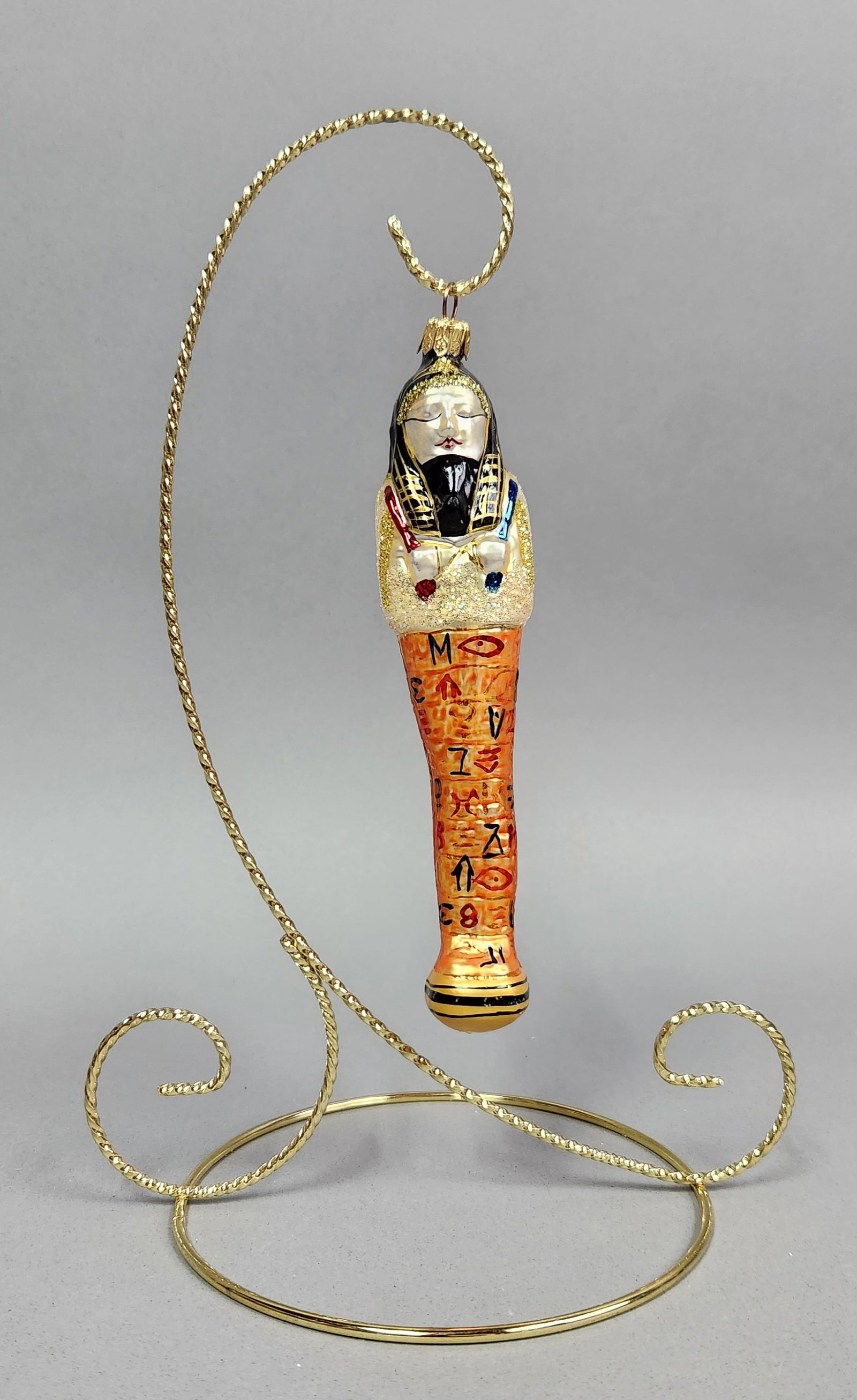 Polish Glass Egyptian Sarcophagus Ornament (1 of 5)