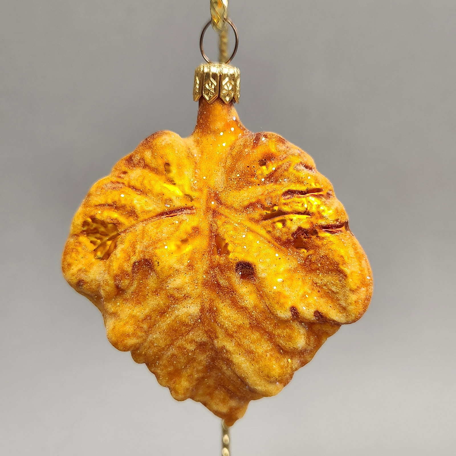Christopher Radko Orange Leaf Ornament - 2