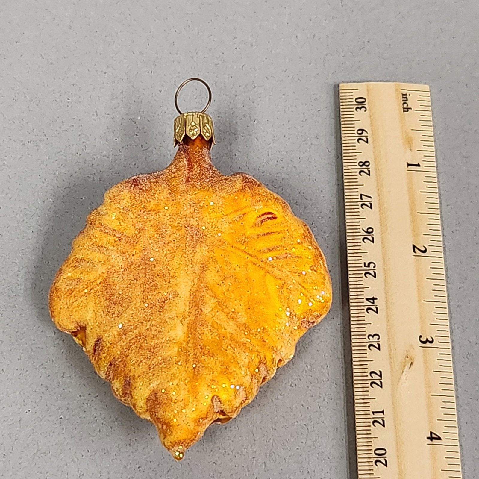 Christopher Radko Orange Leaf Ornament - 4