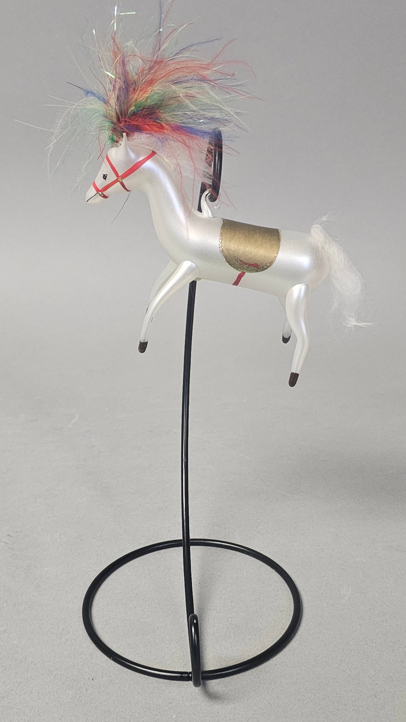 Italian Hand Blown Glass Horse Ornament (1 of 5)