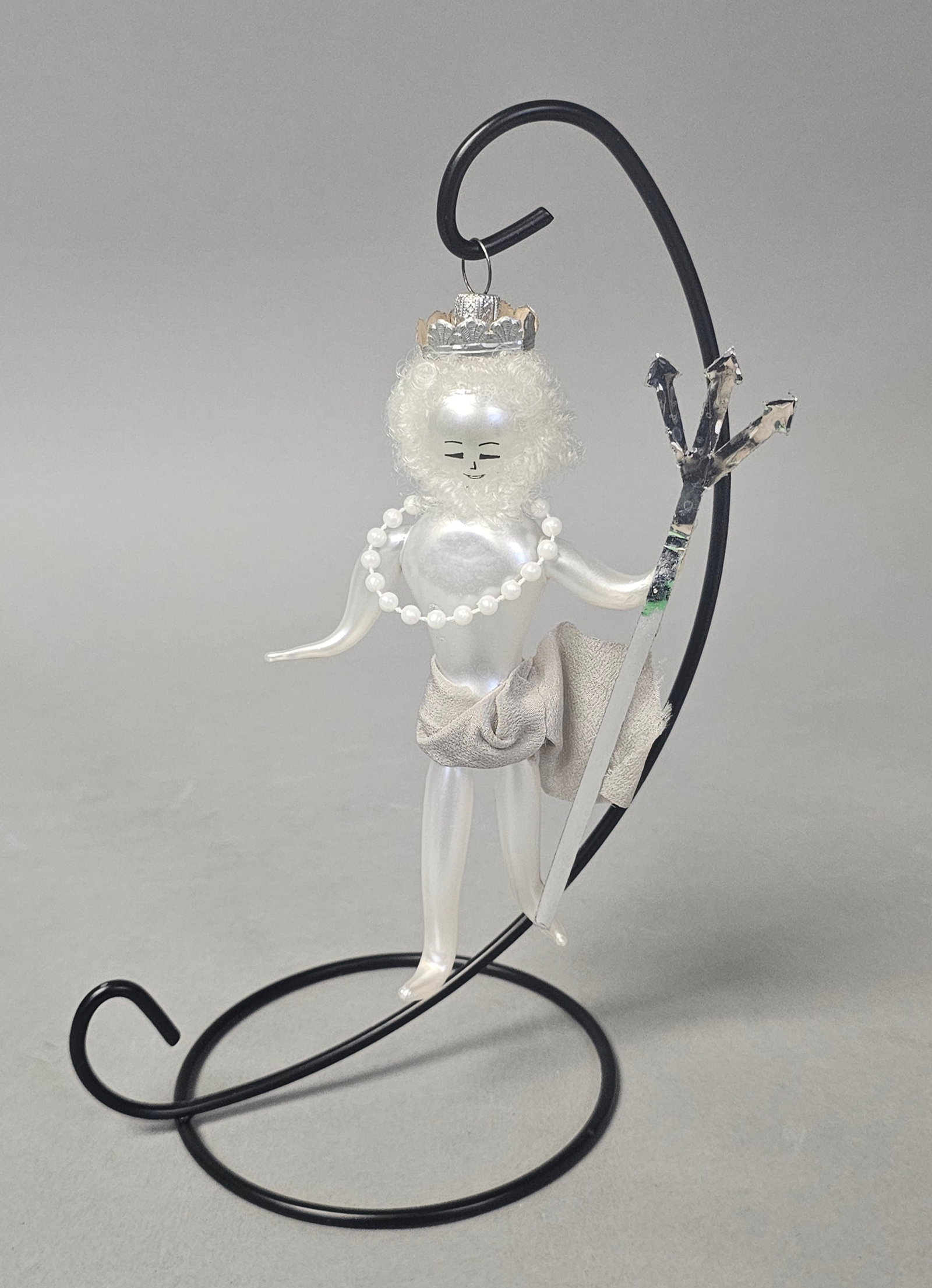 Italian Hand Blown Glass Neptune Ornament (1 of 6)