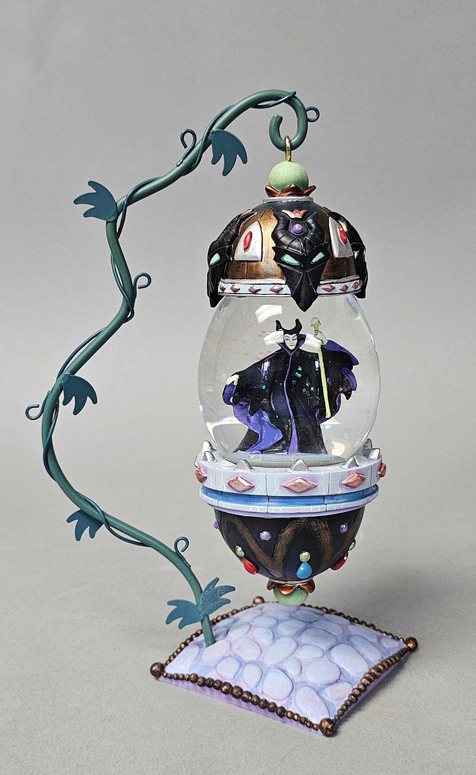Disney Maleficent Hanging Snow Globe on Vine Stand (1 of 6)