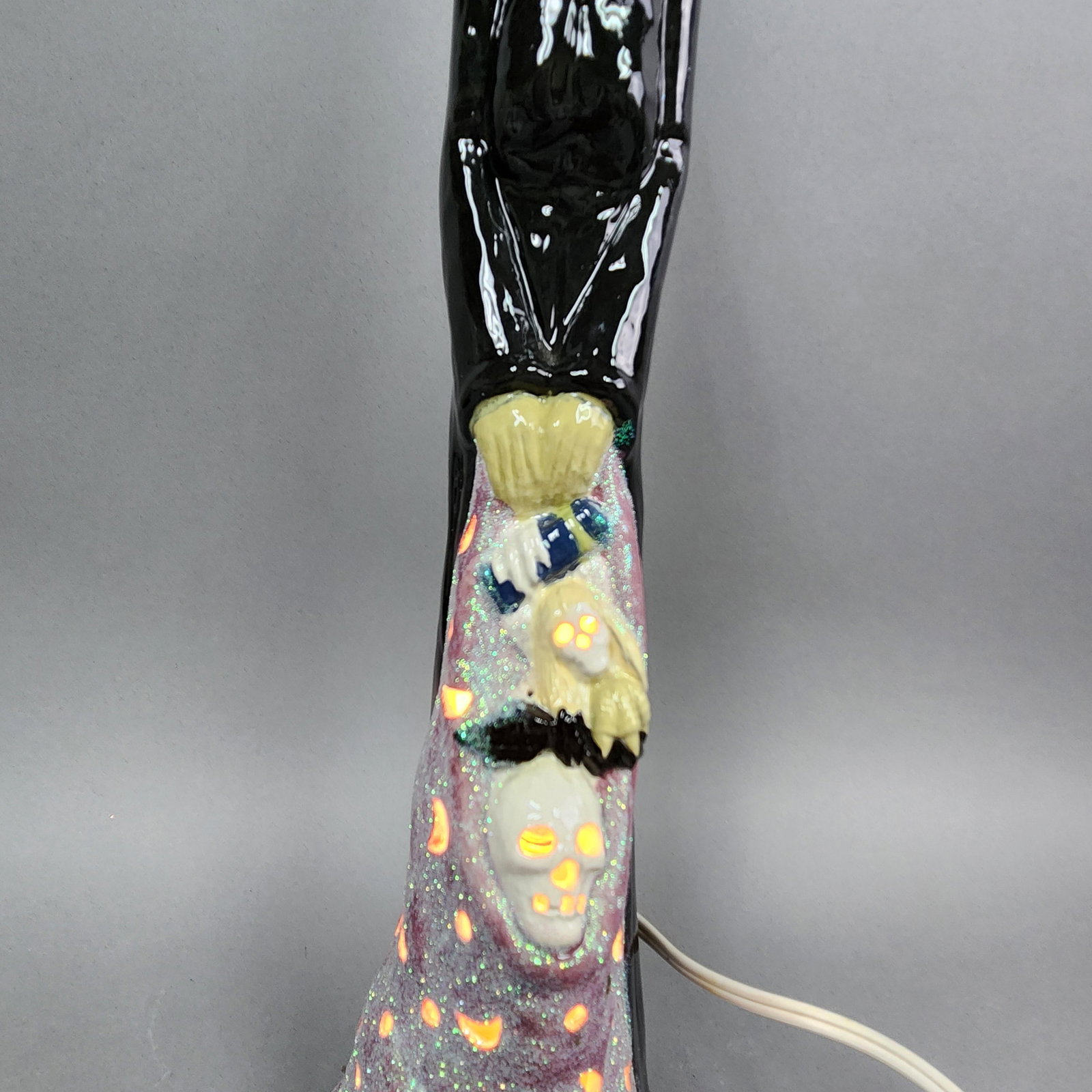 Lighted Ceramic Witch Figurine - 3