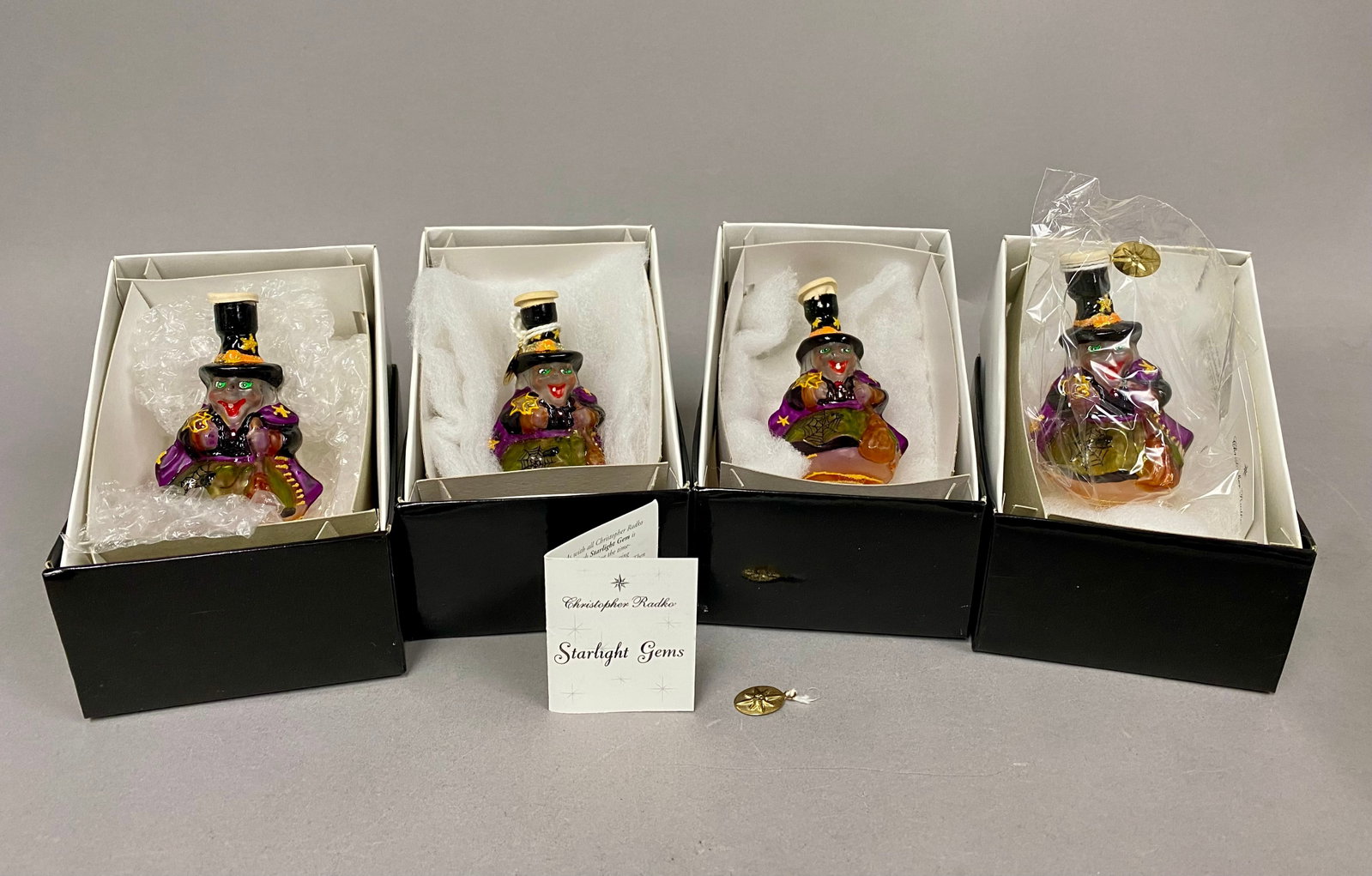 Four Radko Snaggletooth Starlight Gem Halloween Light Covers (1 of 7)