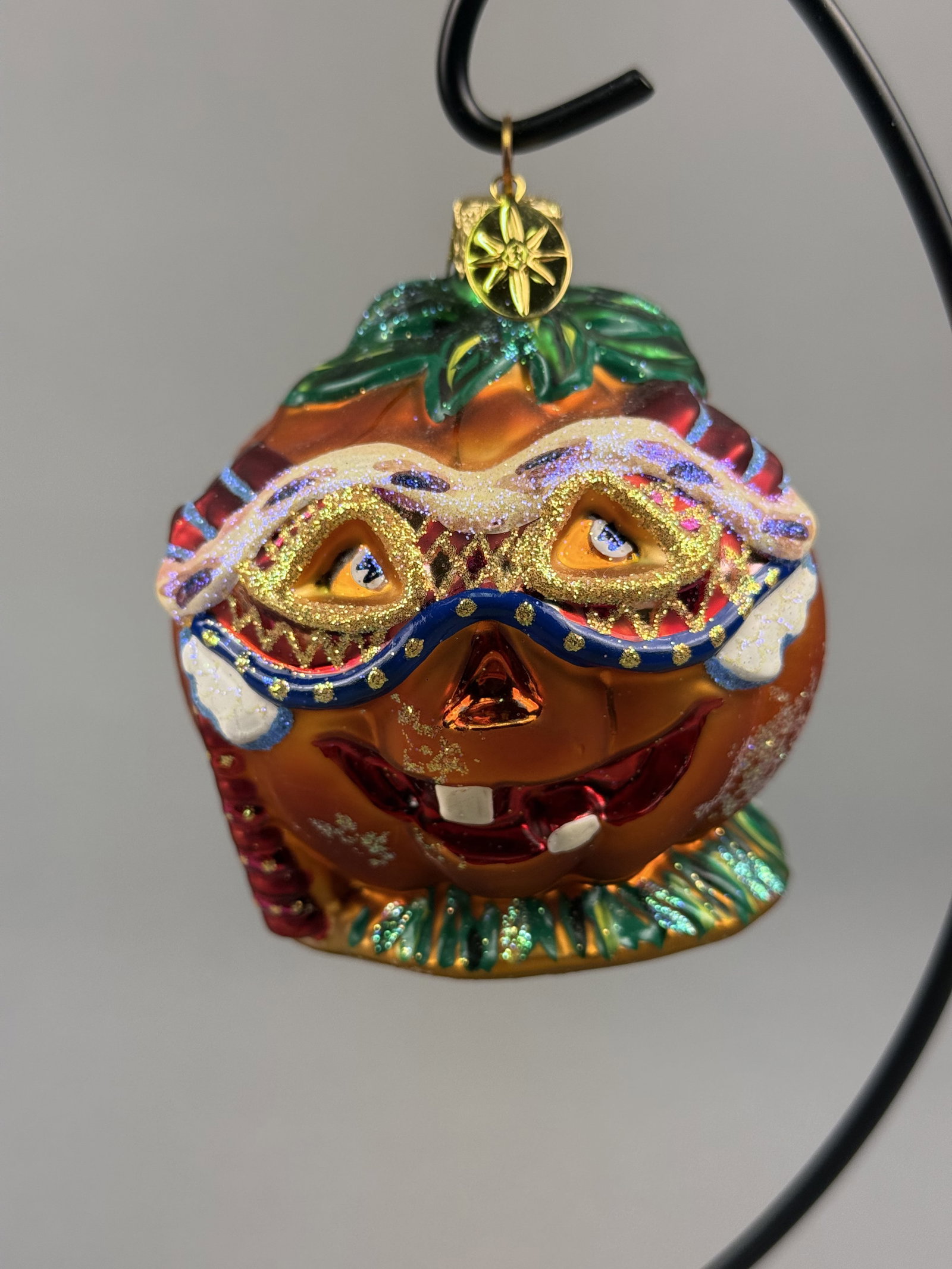 Radko Jackerade Masquerade Pumpkin Glass Halloween Ornament (1 of 5)
