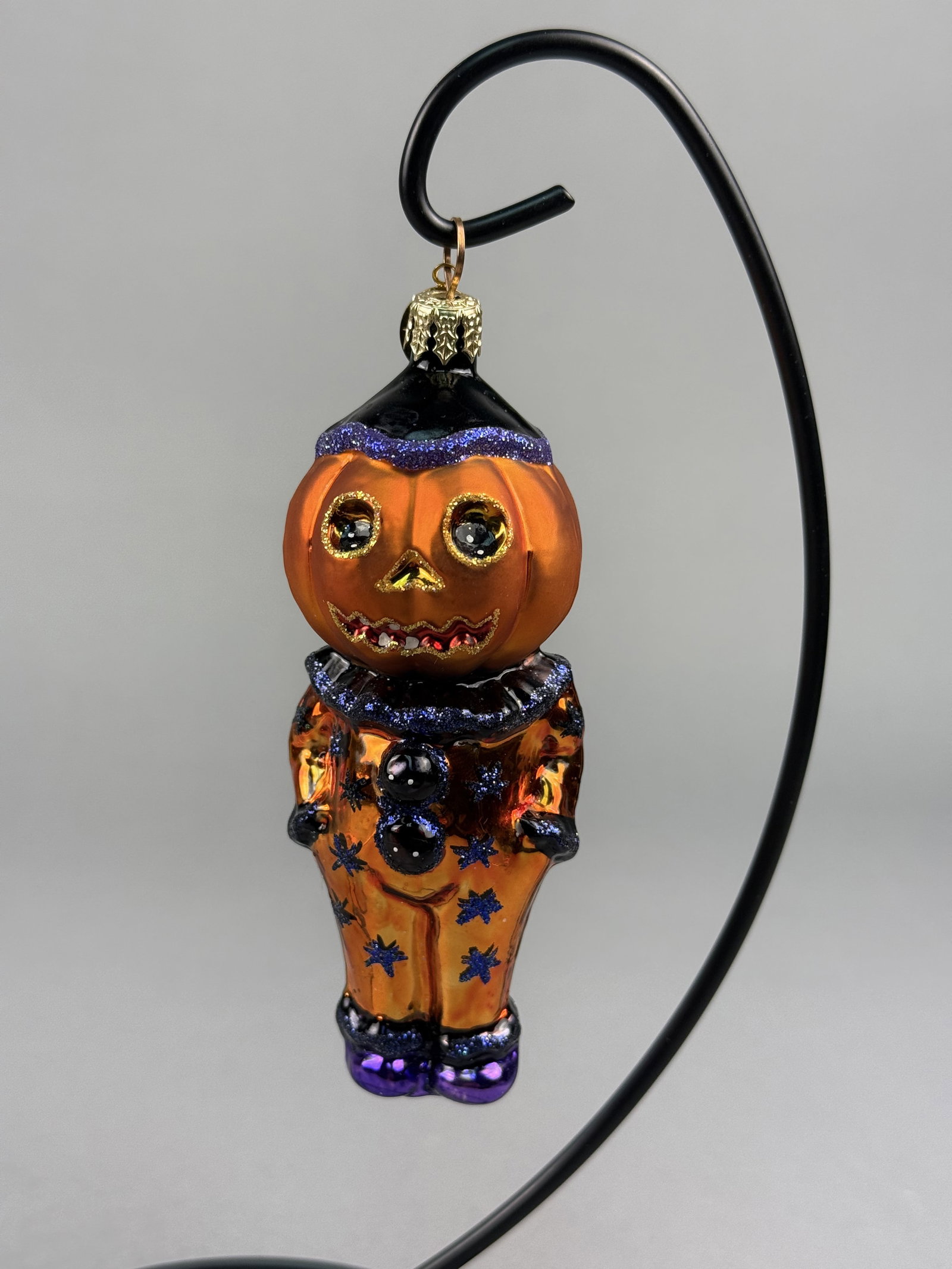 Radko Jest Jack Halloween Pumpkin Clown Glass Ornament (1 of 5)
