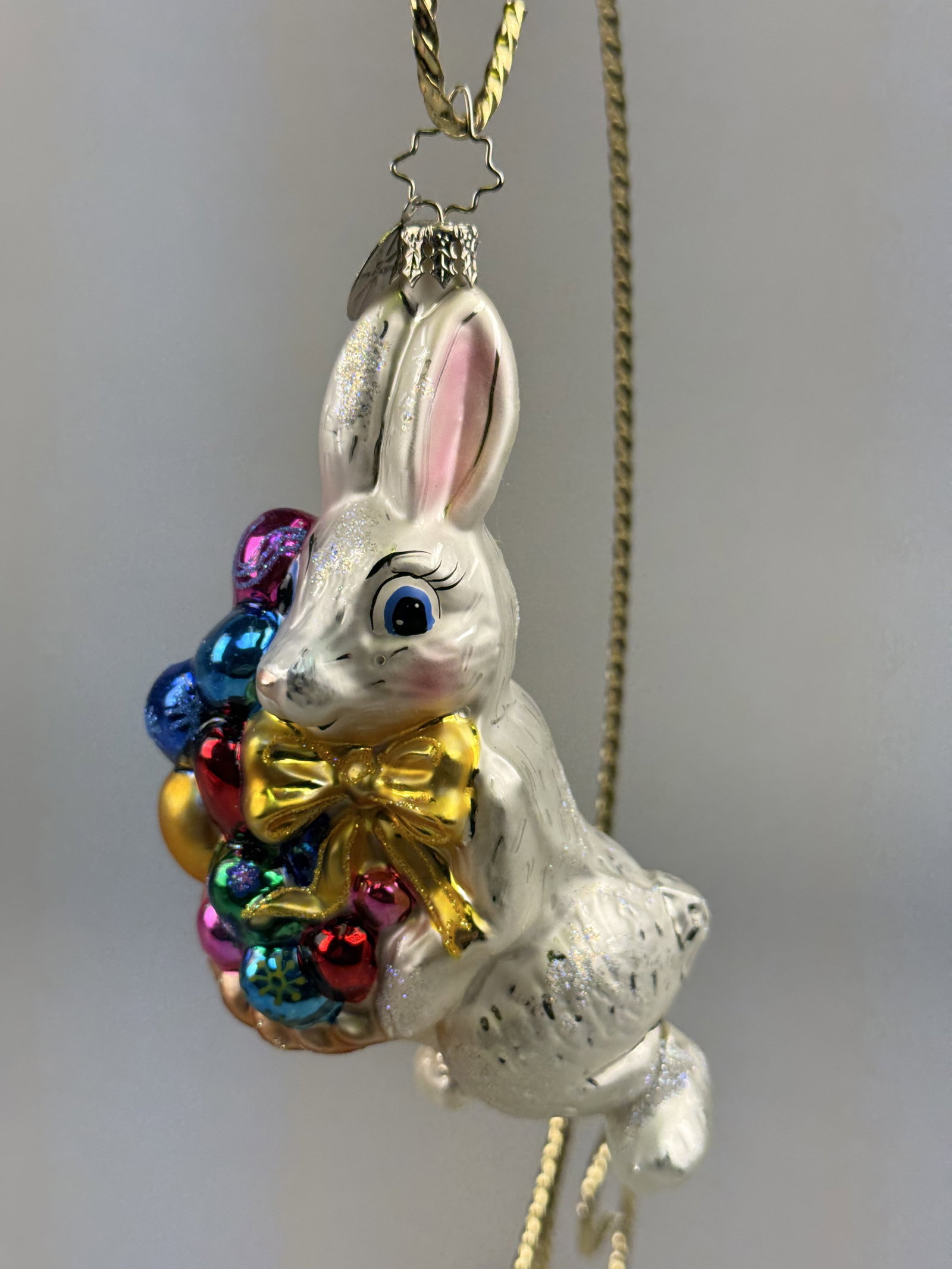 Radko Bunnytrail Basket Figural Glass Easter Ornament (1 of 5)