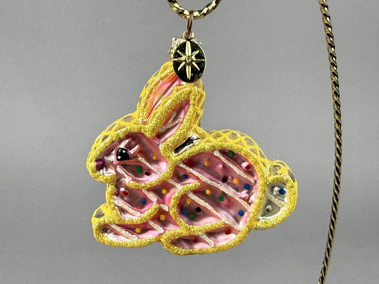 Radko Cookie Cutter Cotton Tail Bunny Blown Glass Ornament (1 of 4)