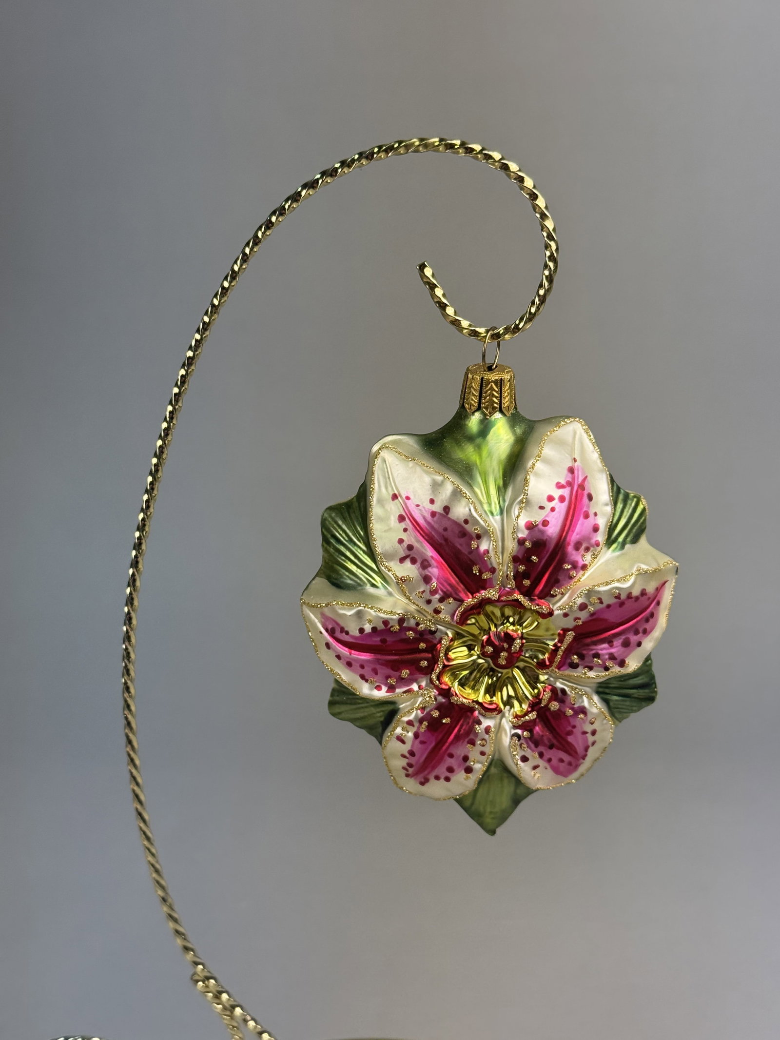 German Hand-Blown Glass Lily Flower Christmas Ornament (1 of 5)