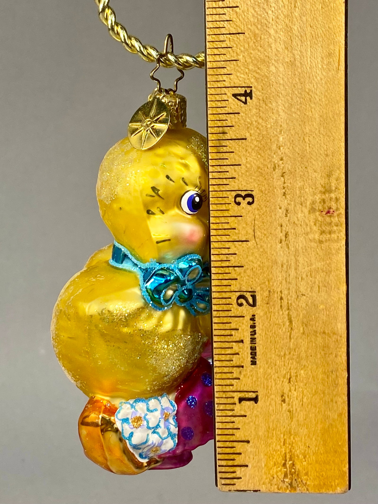 Radko Easter Outing Glass Chick Ornament - 3