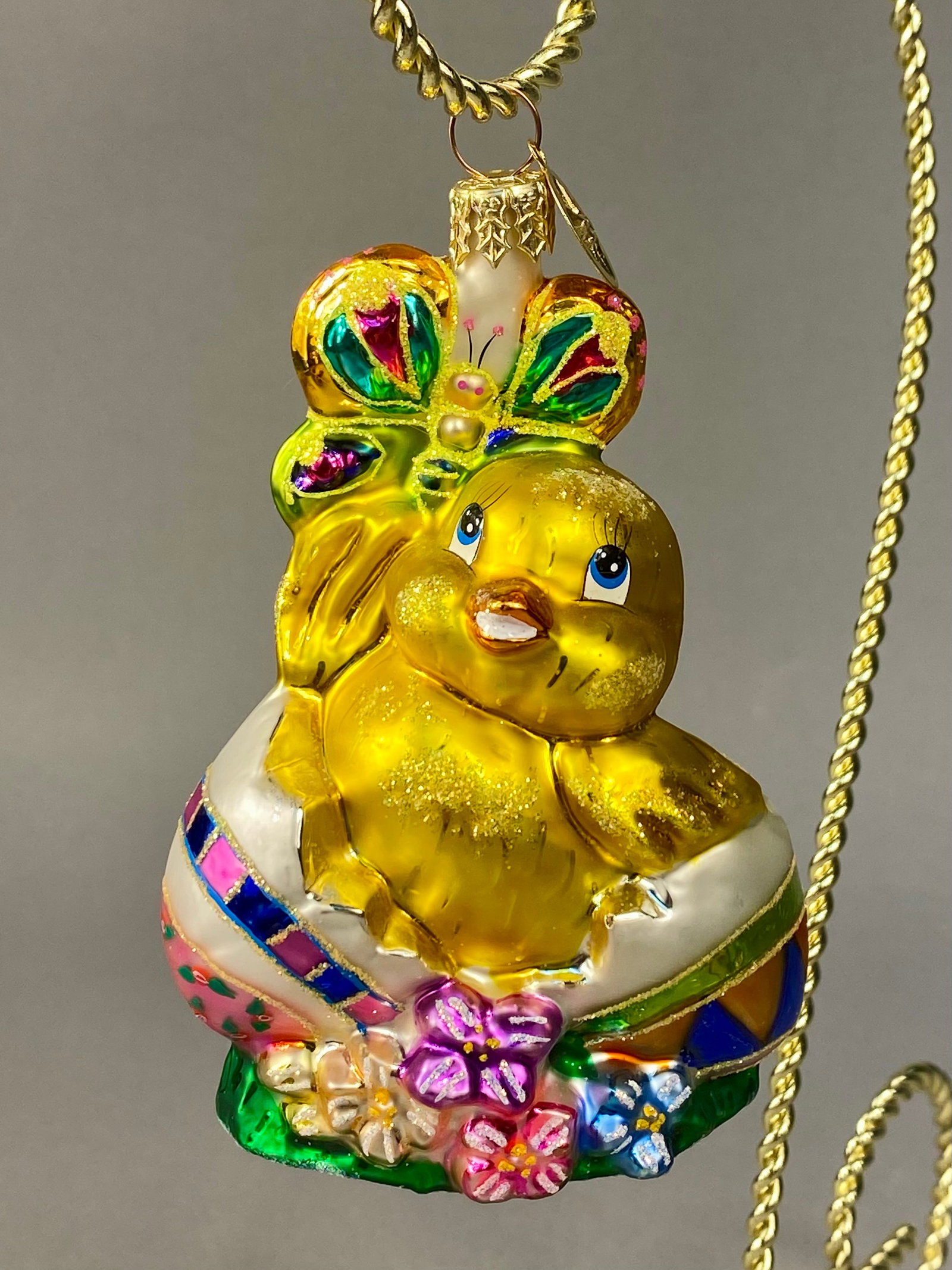 Radko Easter Chick and Egg Ornament - 2