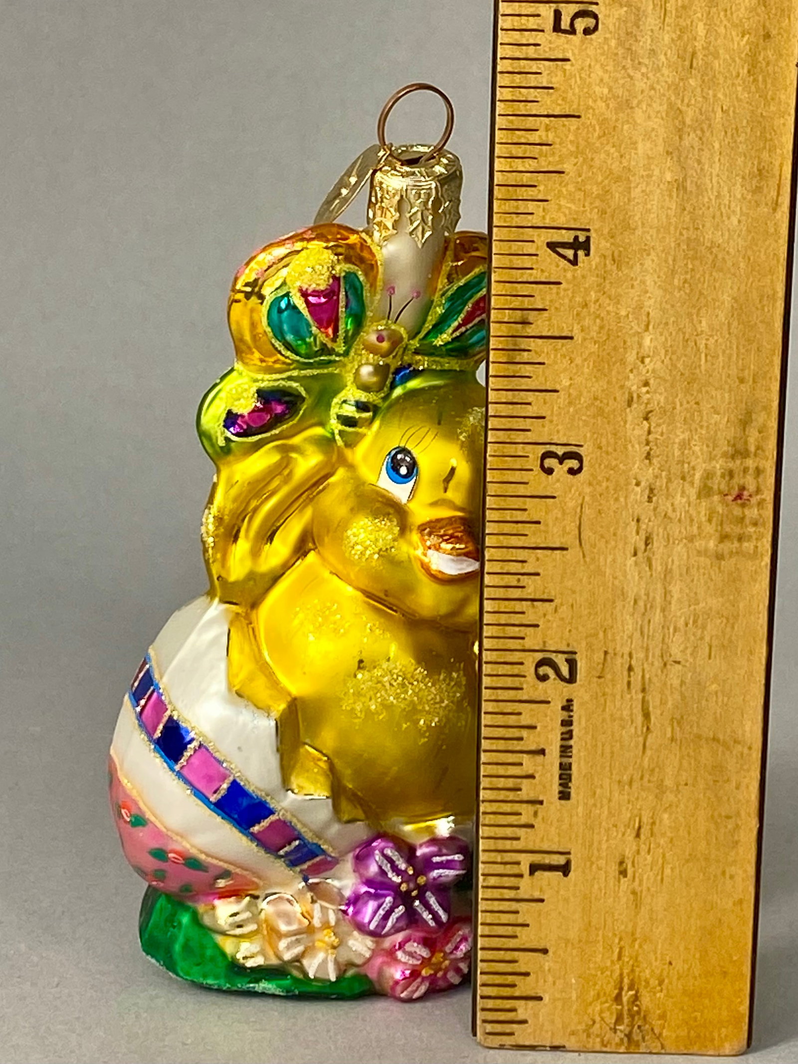 Radko Easter Chick and Egg Ornament - 4