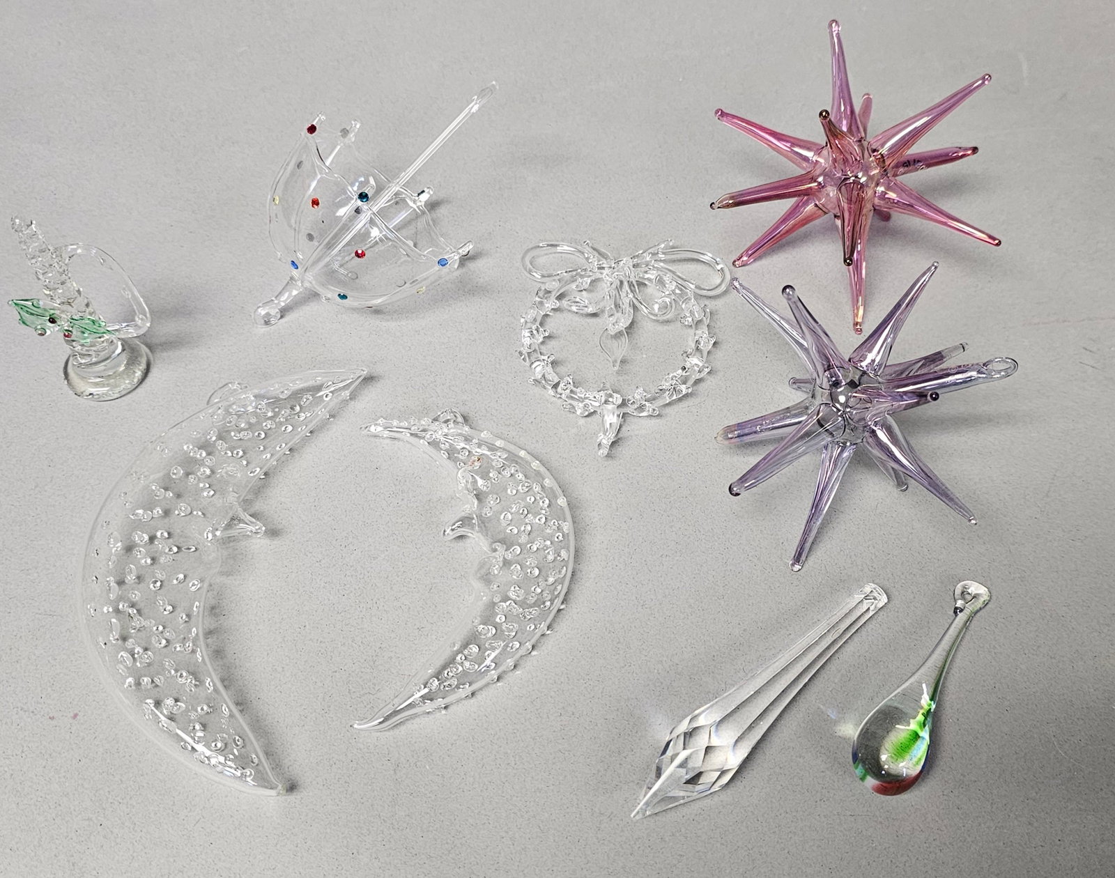 Nine Assorted Hand-Blown & Molded Glass Ornaments (1 of 8)