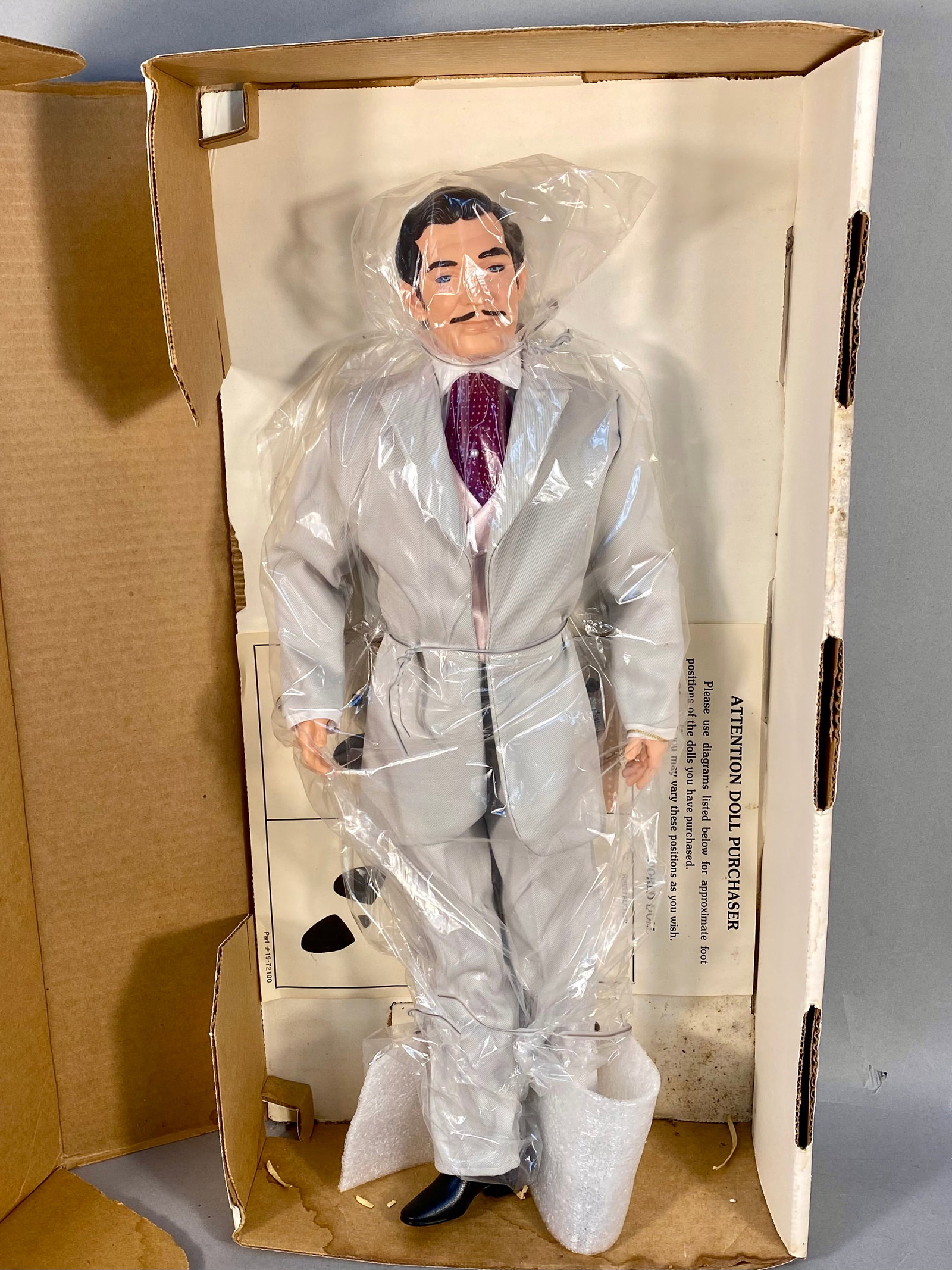 World Doll Gone With the Wind Rhett Butler Portrait Doll: Produced by World Doll of Brooklyn, New York, this is the Second Portrait Doll in the Movie Greats Collection, depicting the character Rhett Butler as portrayed by Clark Gable in the film Gone With th