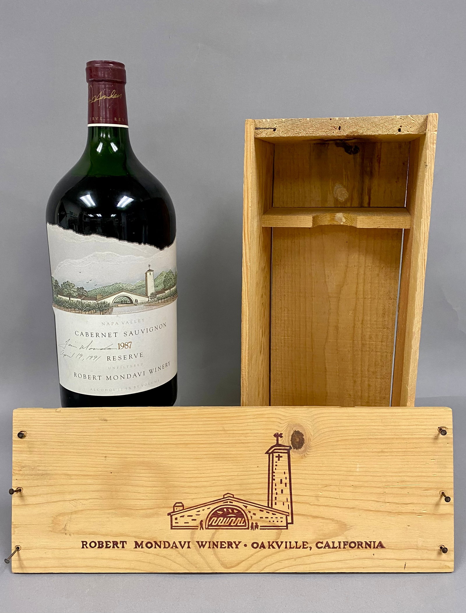 1987 Robert Mondavi Cabernet Reserve 3L Signed by Tim Mondavi (1 of 9)
