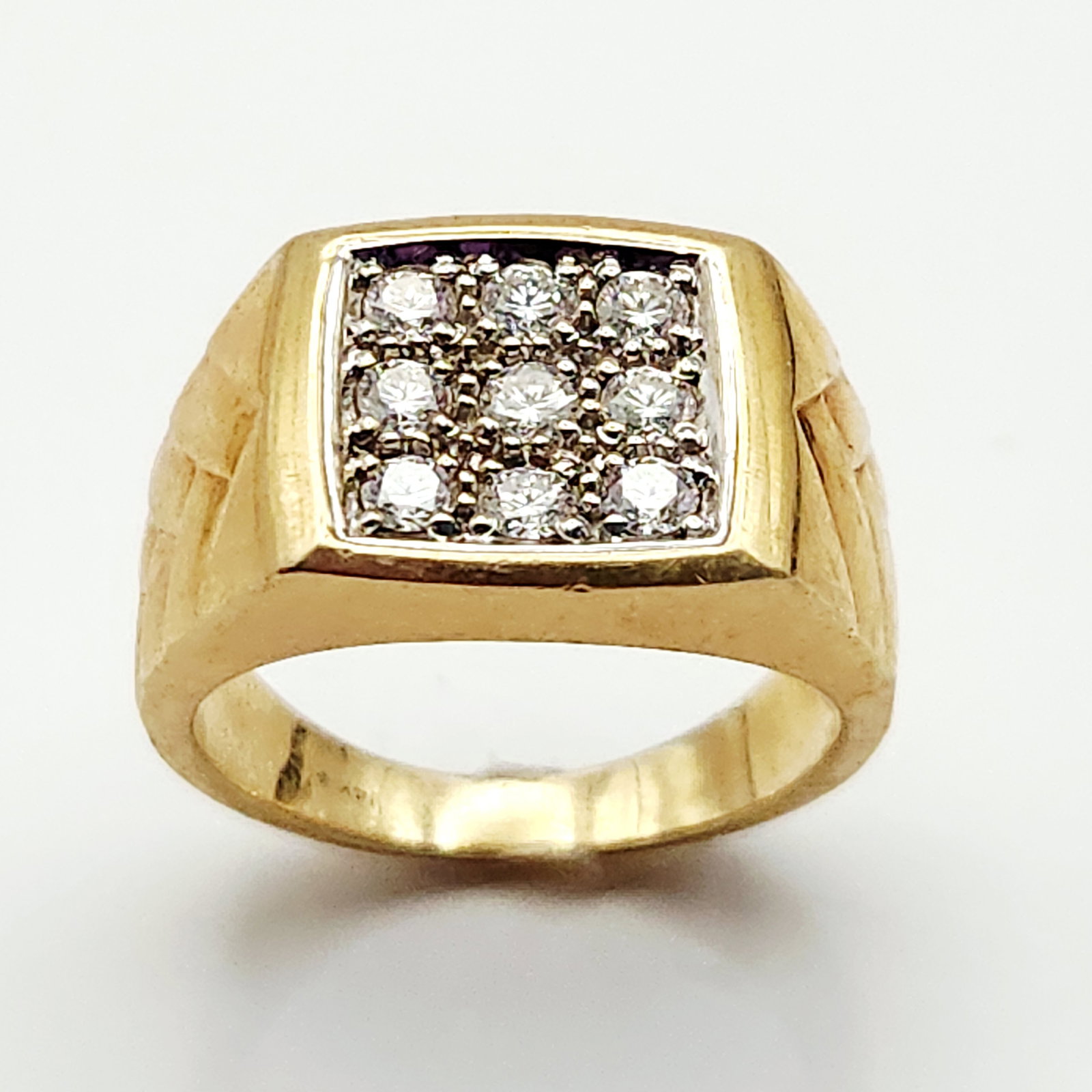 14K Gold Men's Diamond Ring 10.2 Grams (1 of 9)