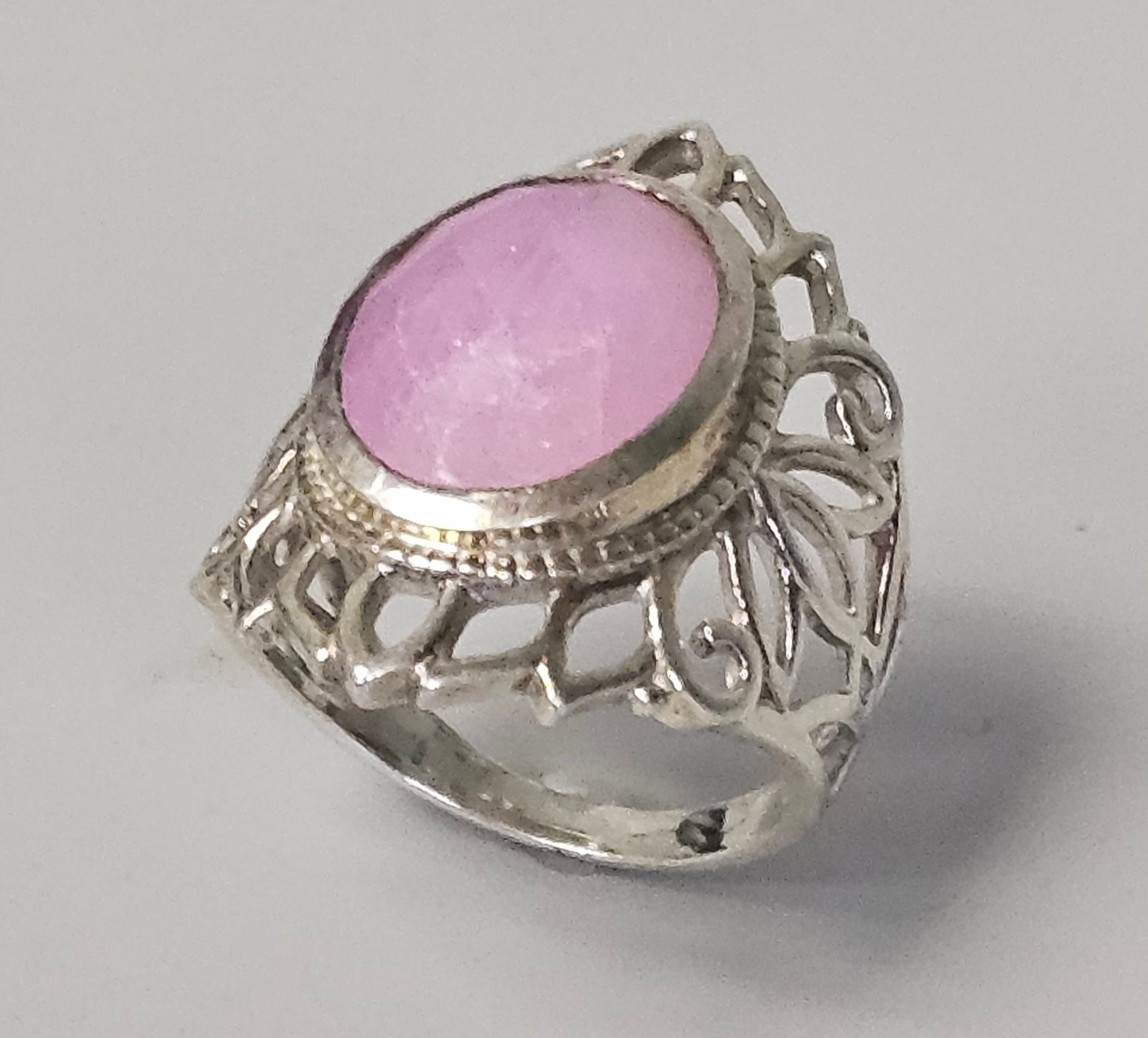 Sterling Silver Rose Quartz Ring 8.1 Grams (1 of 10)