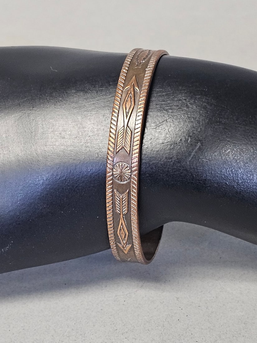 Bell Trading Post Stamped Solid Copper Bracelet - 10