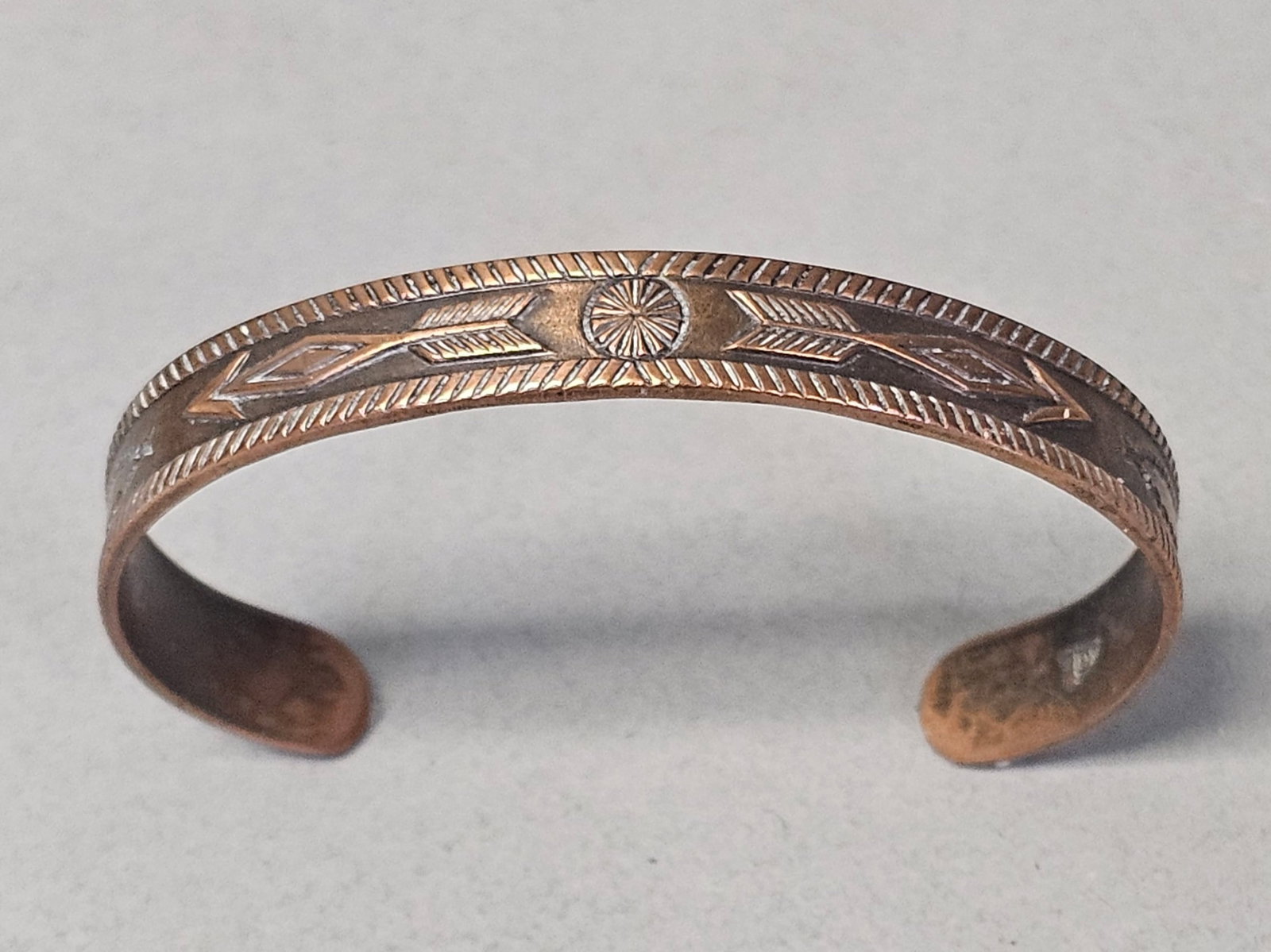 Bell Trading Post Stamped Solid Copper Bracelet (1 of 11)