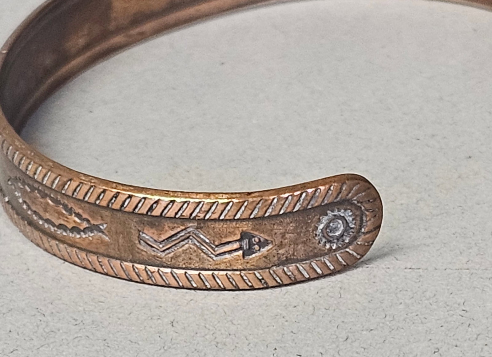 Bell Trading Post Stamped Solid Copper Bracelet - 4