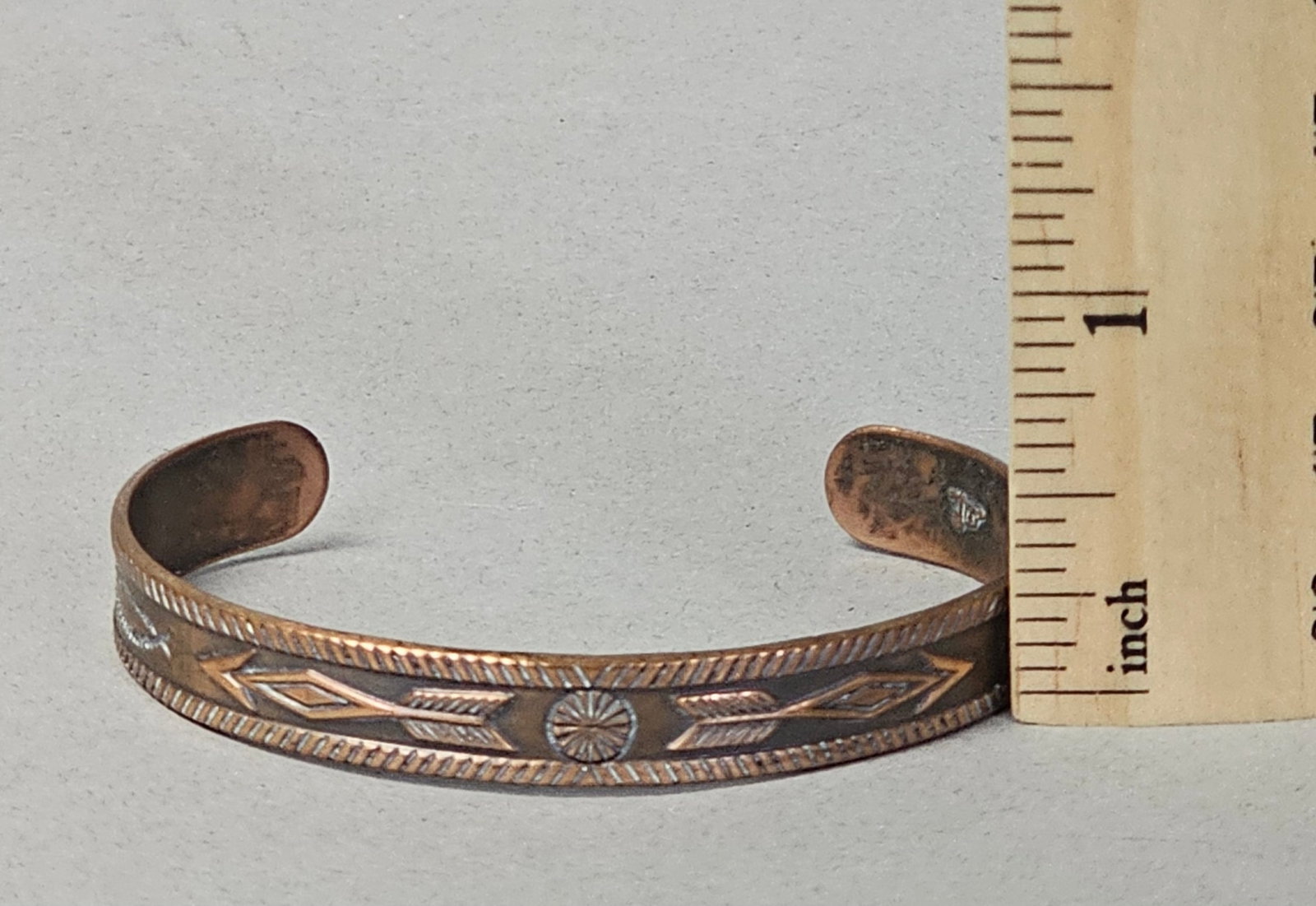 Bell Trading Post Stamped Solid Copper Bracelet - 6