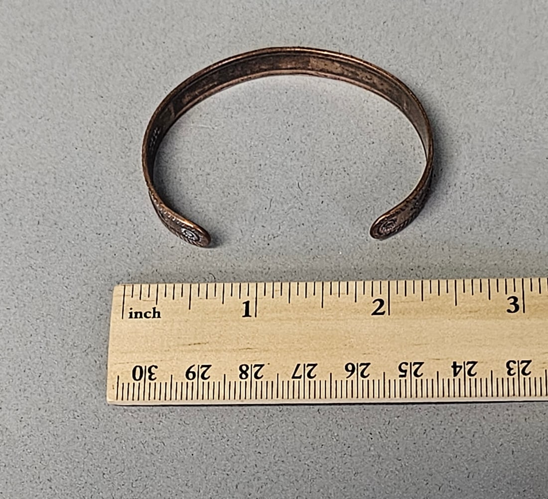 Bell Trading Post Stamped Solid Copper Bracelet - 7
