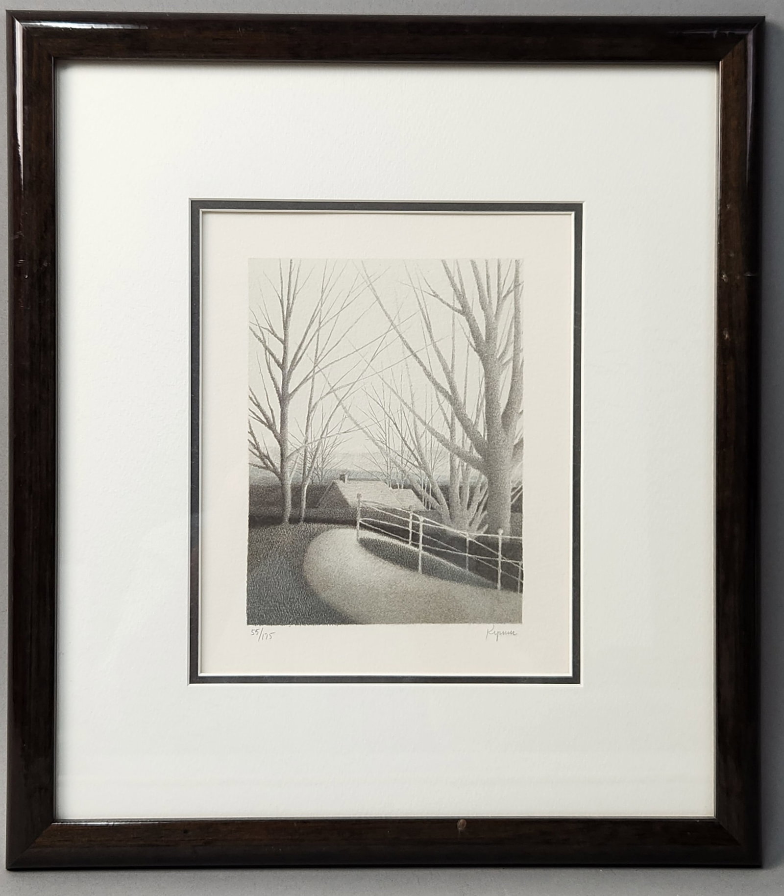 Robert Kipniss Winter landscape Lithograph (1 of 10)