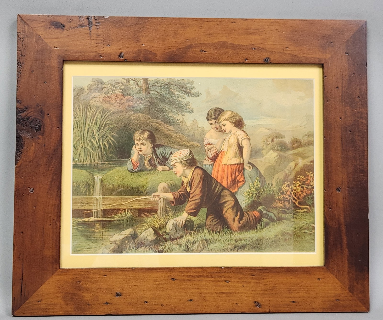 19th Century Chromolithograph Young Naturalists (1 of 6)